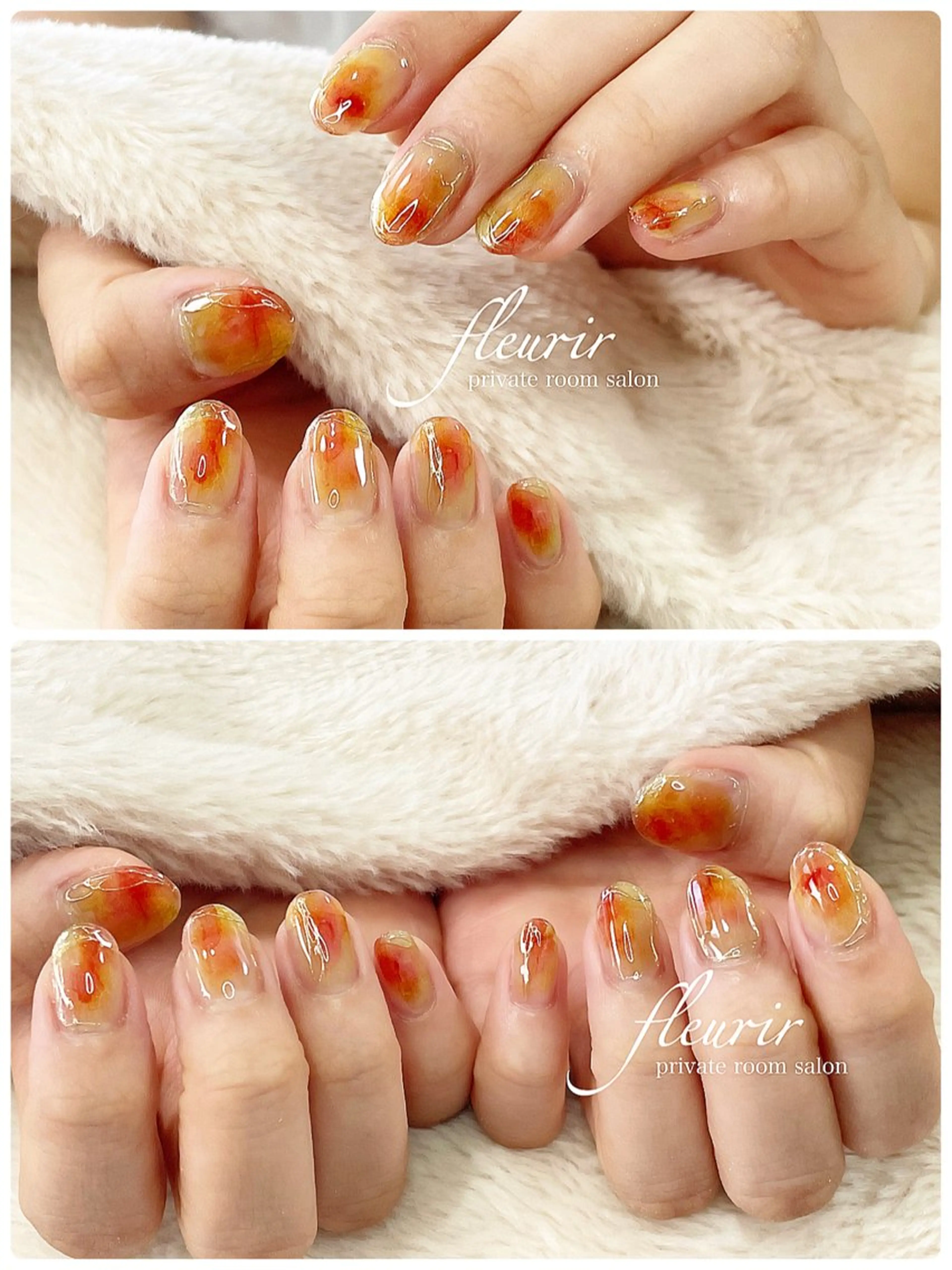 ネイル アートネイル ゴールド ミラーネイル フルリール 【プライベートサロンのネイルデザイン