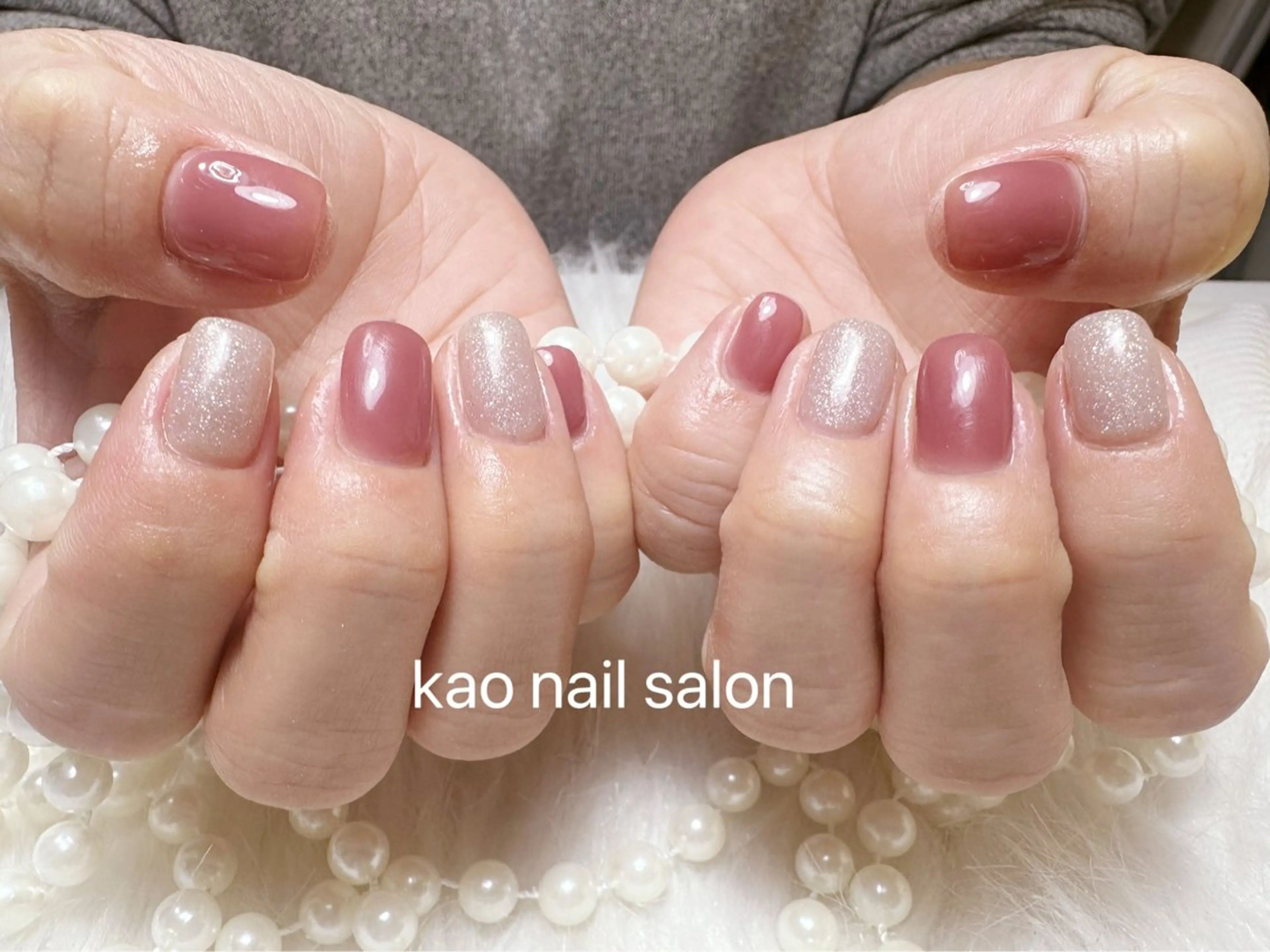 ネイル ハンドネイル kao nail マグネット/長さだしのネイルデザイン