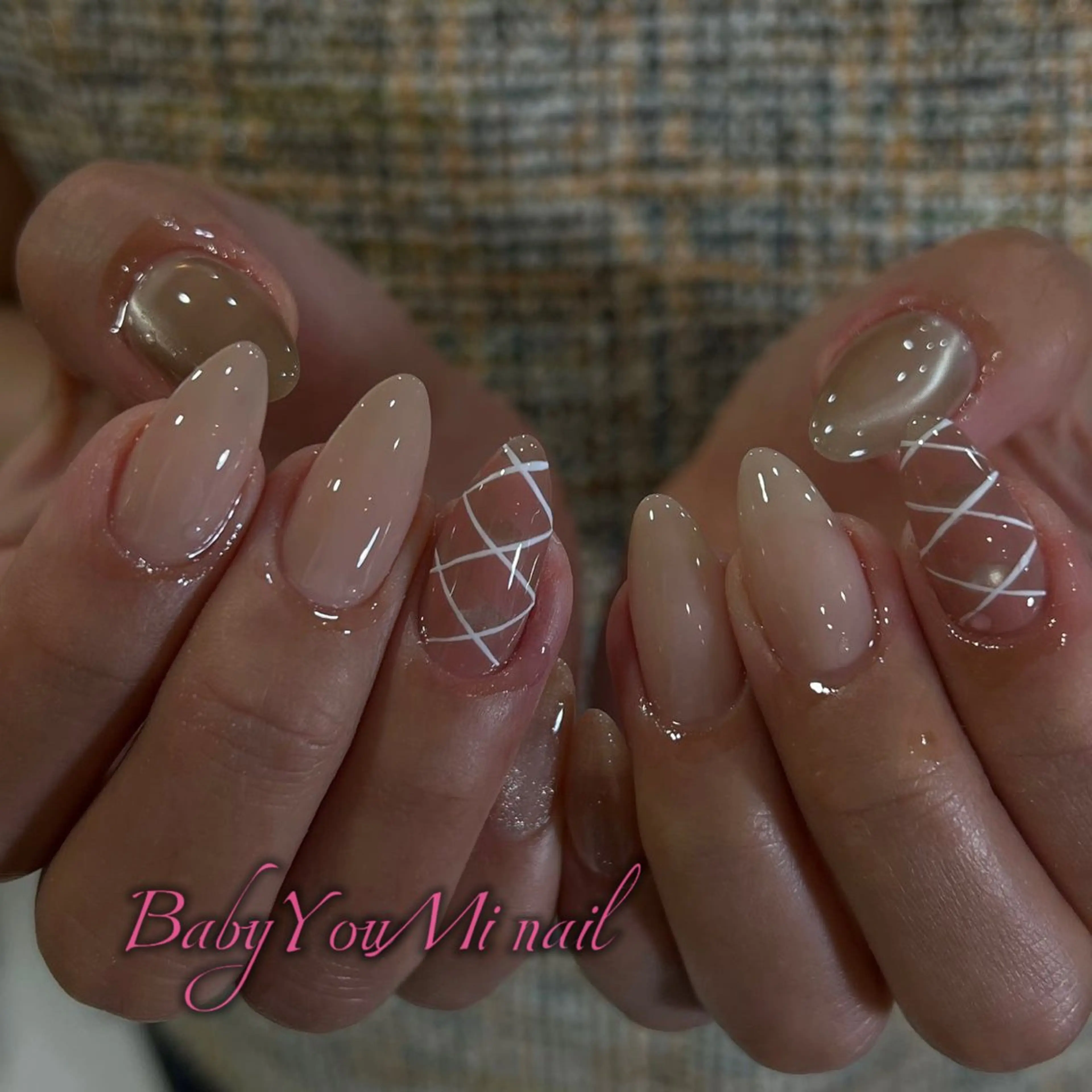 ネイル オーロラネイル フラワーネイル フットネイル フレンチネイル ジェルネイル ハンドネイル BabyYouMi ねねのネイルデザイン