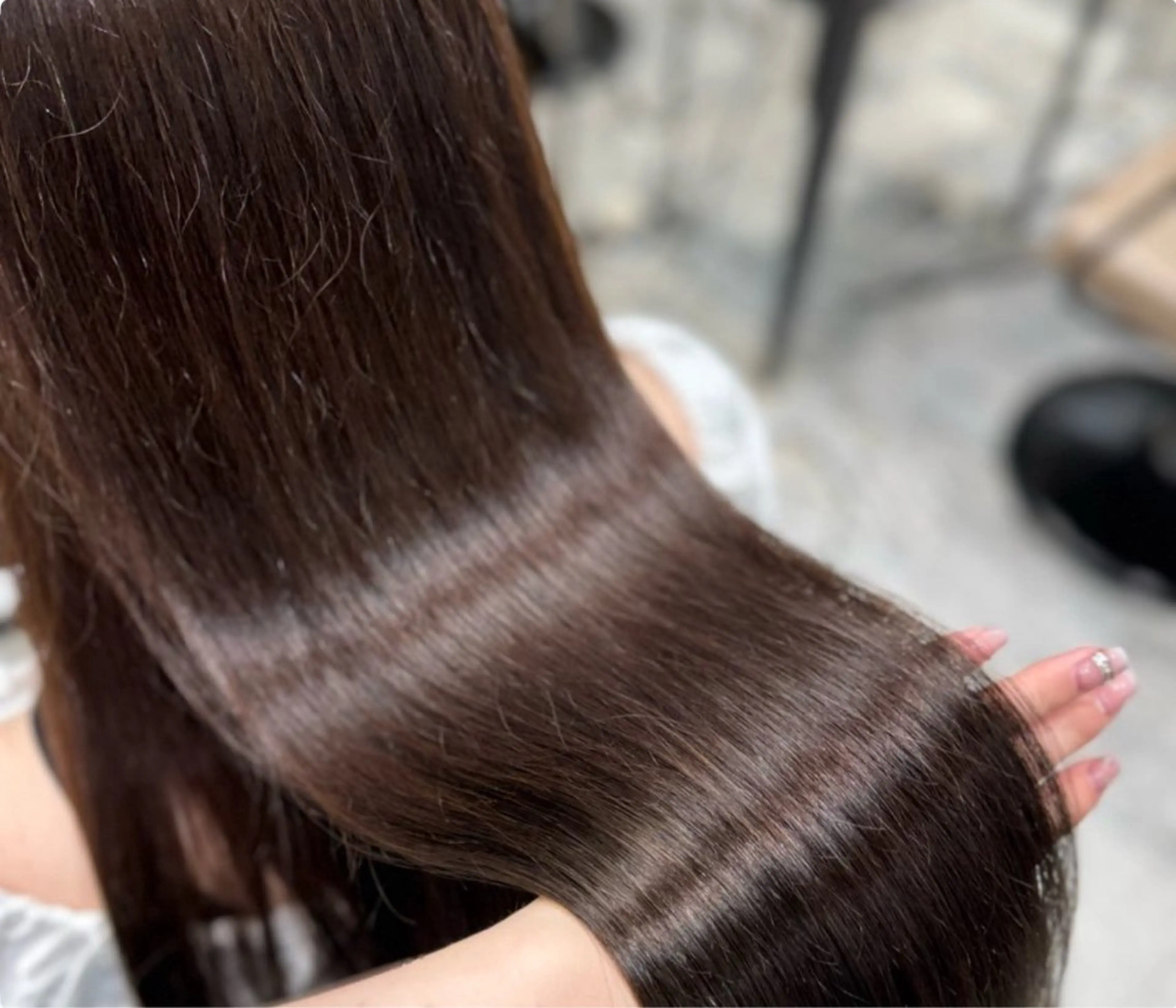 ロング カラー ベージュカラー ブリーチ ブラウンカラー ショコラベージュ チョコレートブラウン ヘアカラー 新宿透明感カラー 髪質改善/吉川怜奈のヘアスタイル