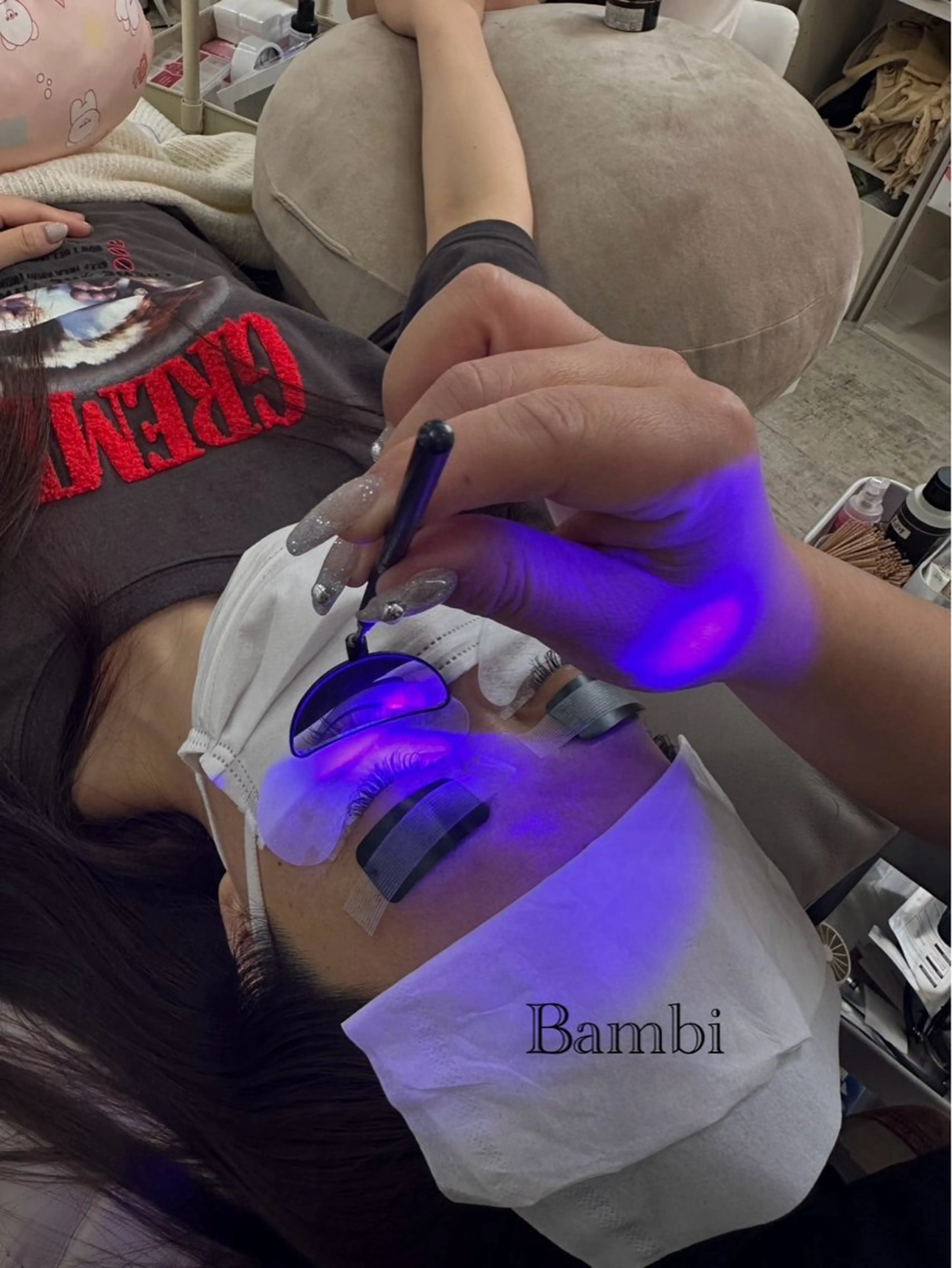 LEDマツエク  水　熱に強い‼️フラットラッシュ80本付け足しok オフokの写真