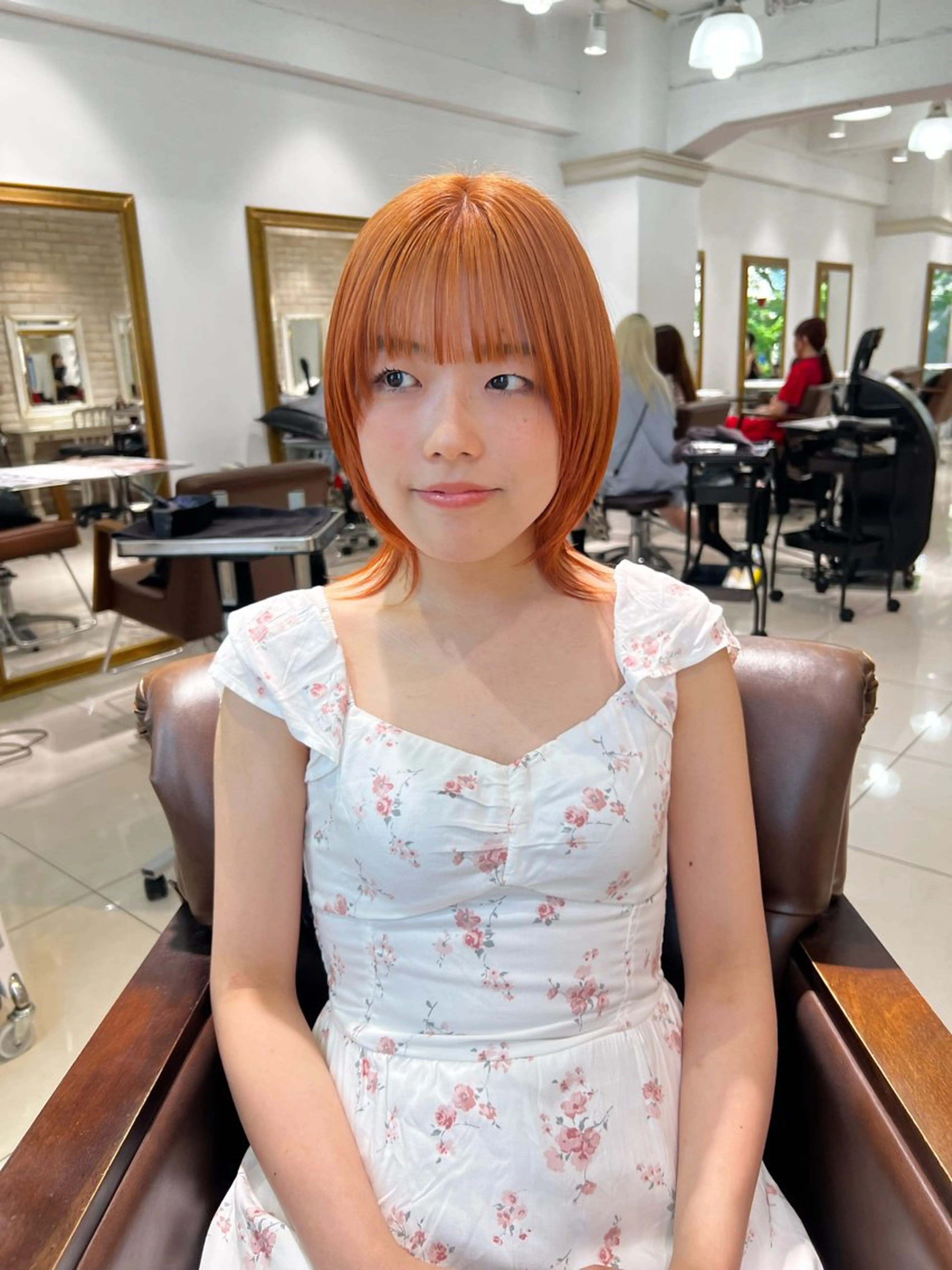 ミディアム カラー ハイトーンカラー 🤍🫧 長井 律のヘアスタイル