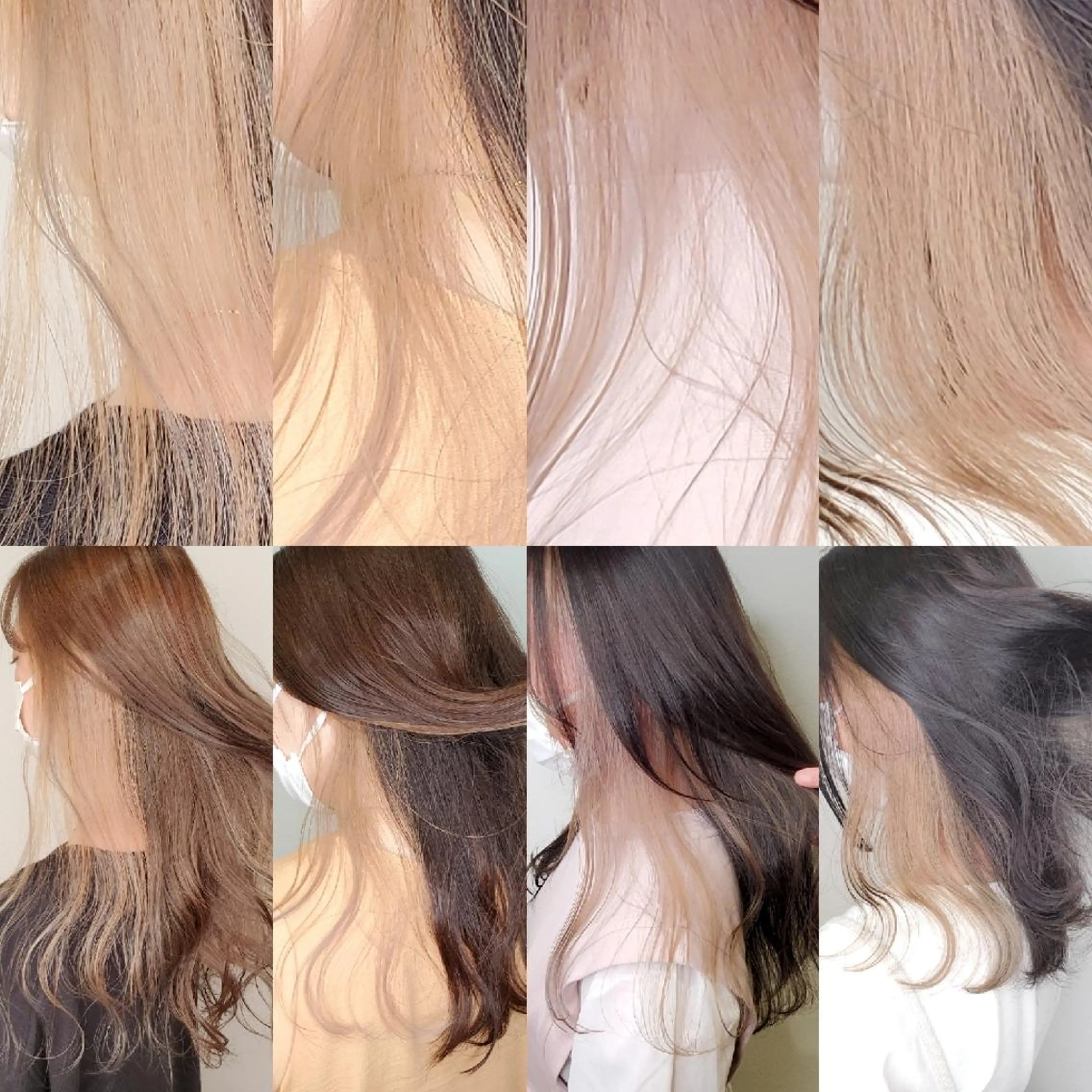 ロング カラー ベージュカラー イヤリングカラー インナーカラー ミルクティーベージュ ヘアカラー トリートメント レイヤーカット/ ウルフカット/大橋 のヘアスタイル