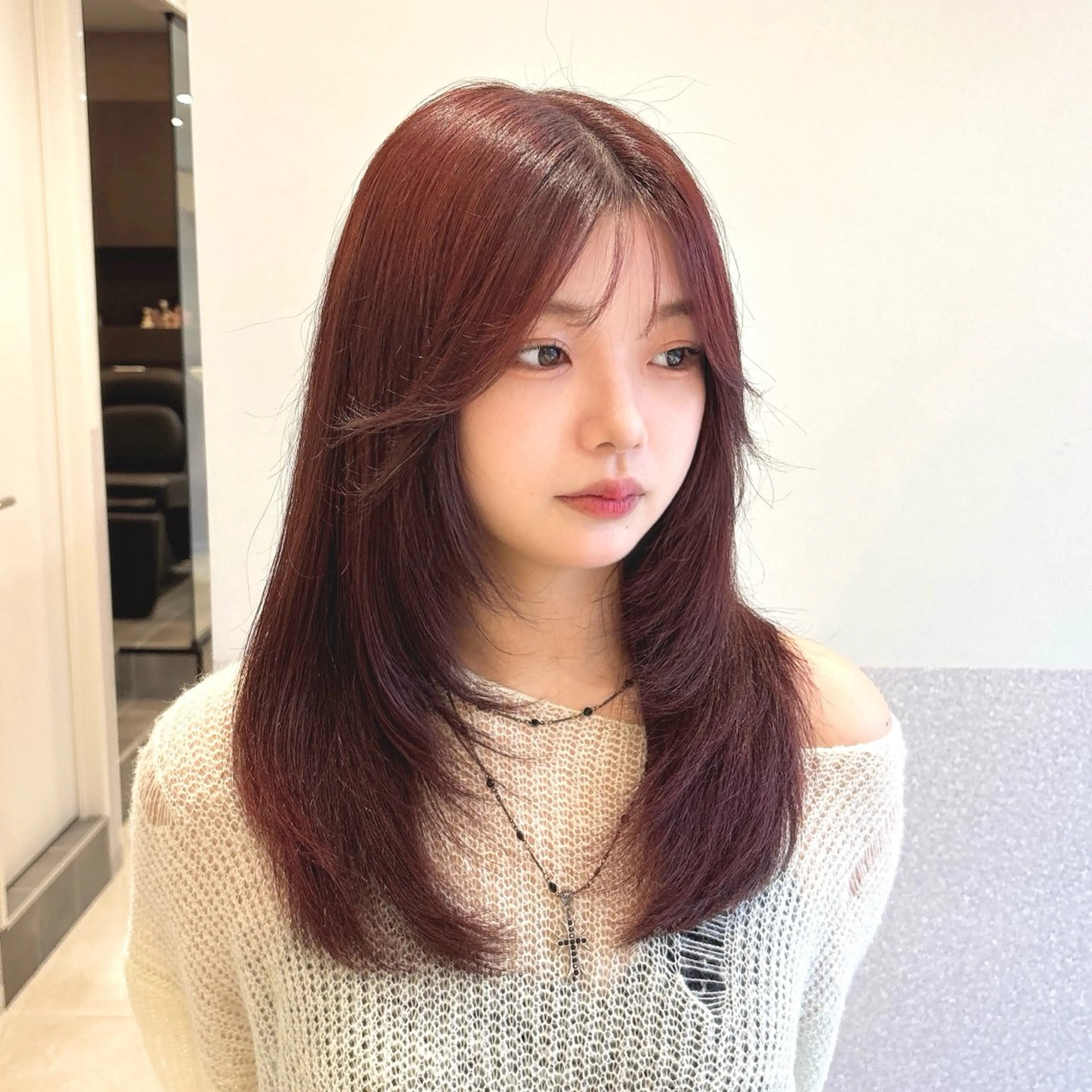 セミロング カラー カット ヘアカラー 💖暖色・ハイトーン 🐈みおり💖のヘアスタイル