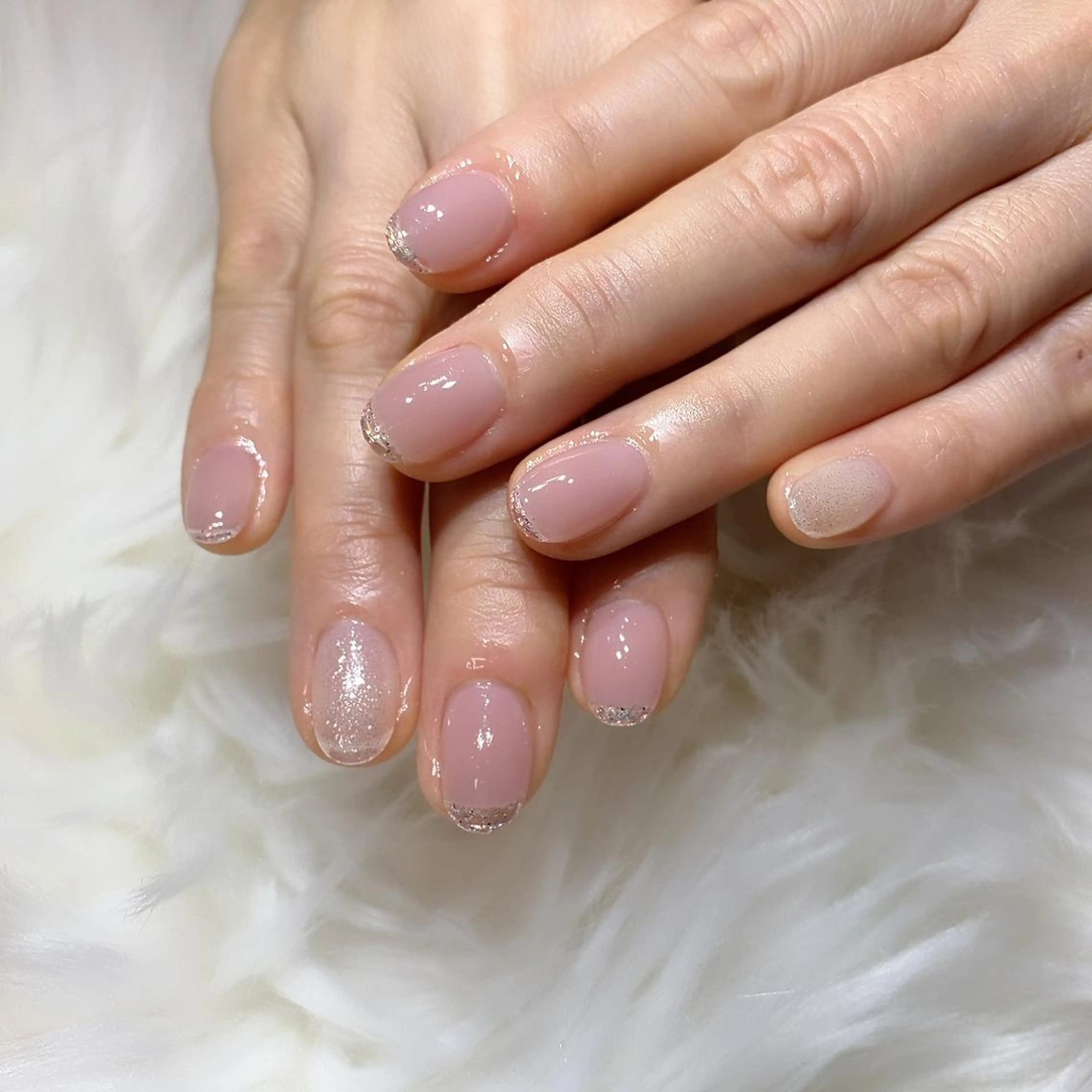 ネイル クリアネイル 長さ出し フレンチネイル ハンドネイル 小河原 舞のネイルデザイン