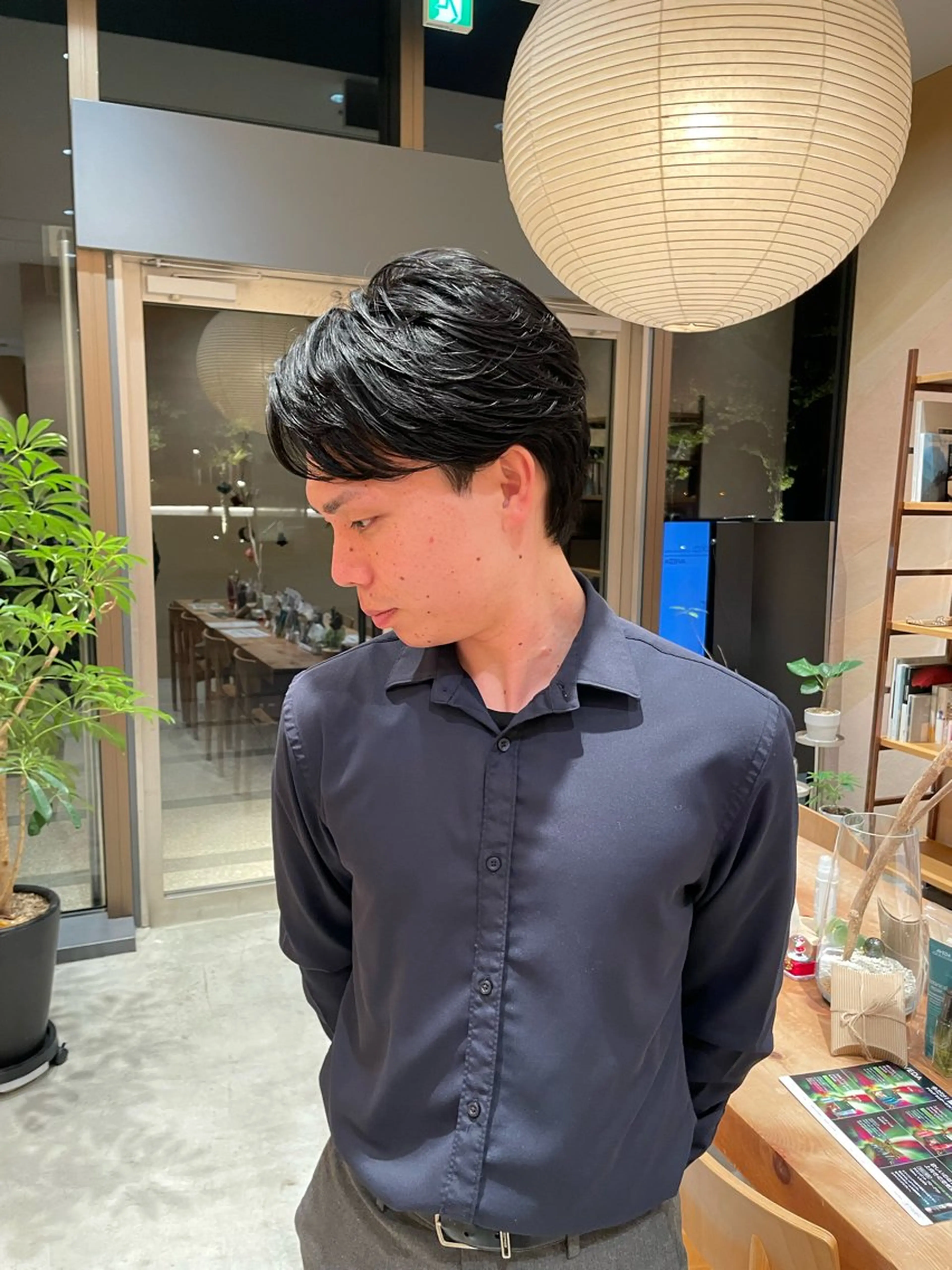 メンズ カット パーマ 箭内葉月/メンズ👔 ワンカールパーマのヘアスタイル