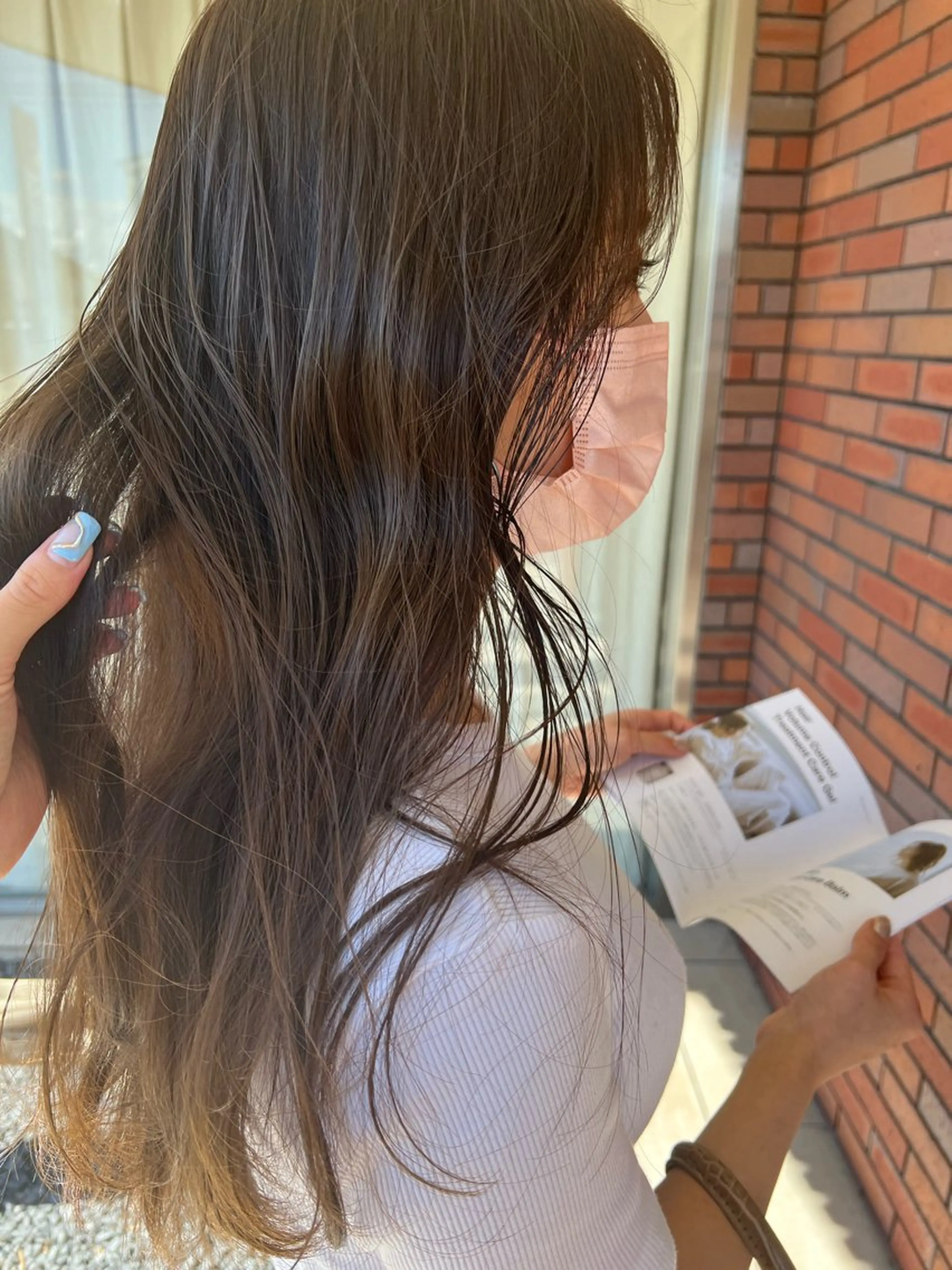 ロング カラー ベージュカラー カット ヘアカラー トリートメント hair salon komorebi所属・韓国風/レイヤーカッ トmanamiのヘアスタイル