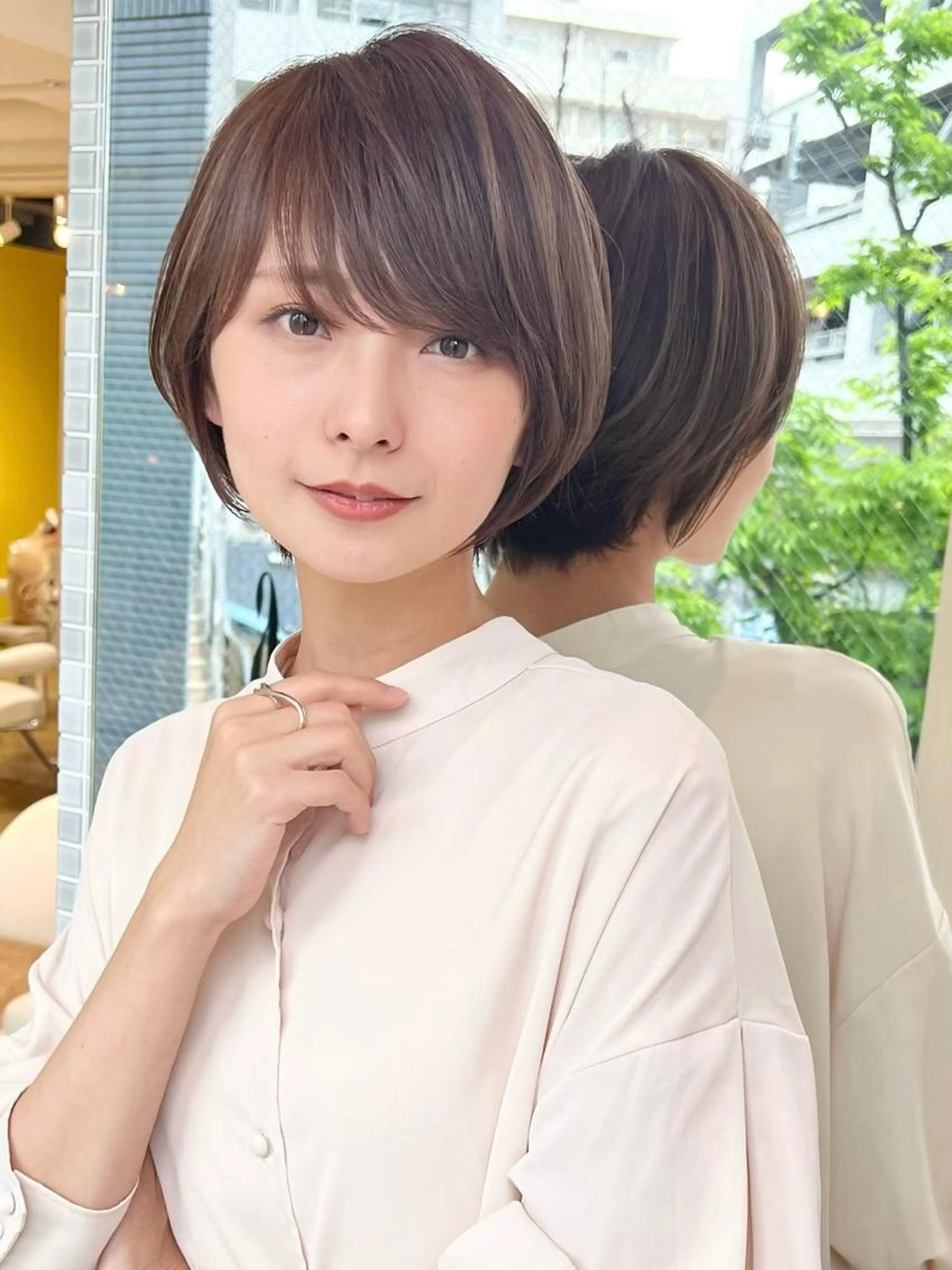 🟥三上指名限定クーポン🟥【大人美人ショート】+【カラー】+【髪質改善カクテルトリートメント】の写真