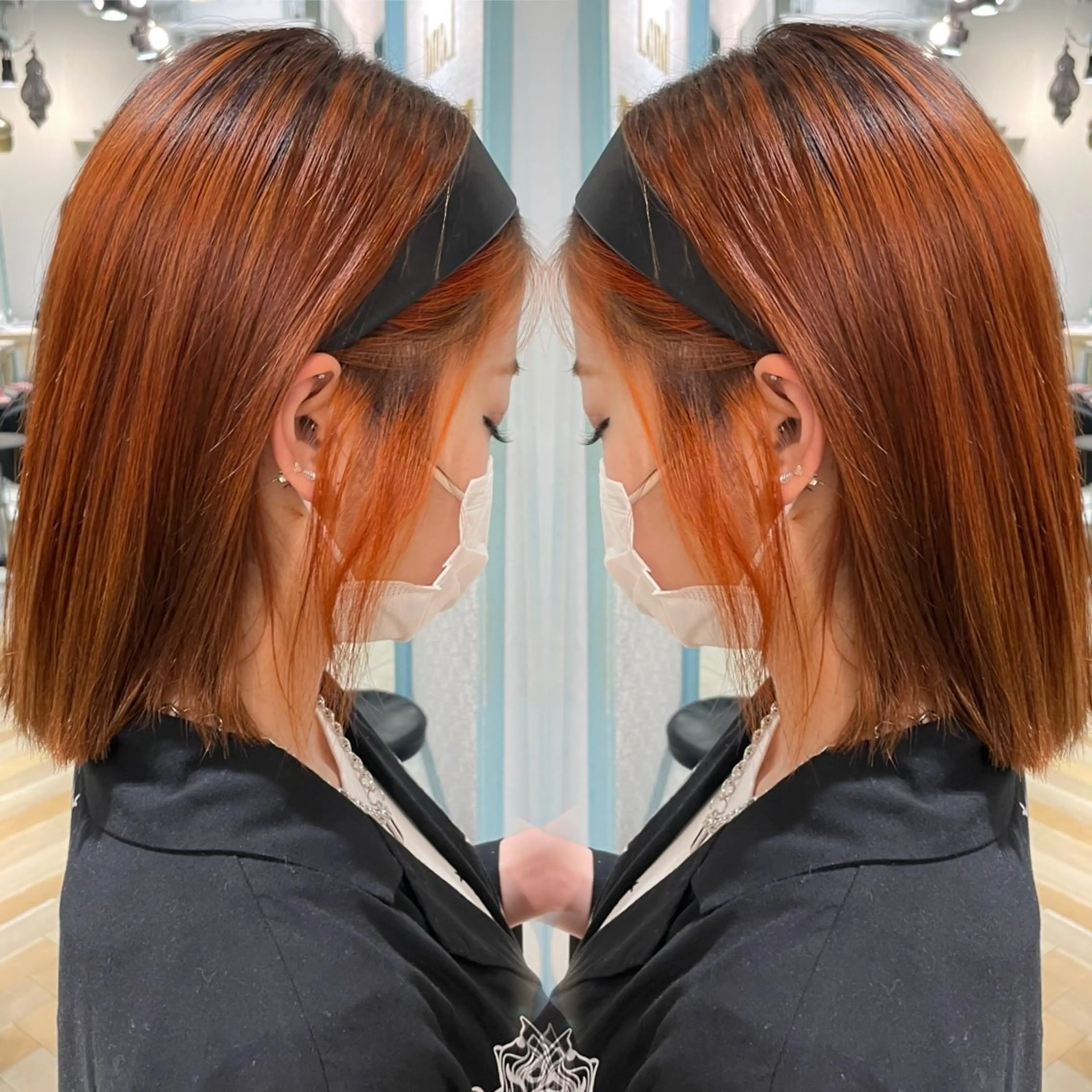 ミディアム カラー ヘアカラー トリートメント もえな 💋👼🏻のヘアスタイル