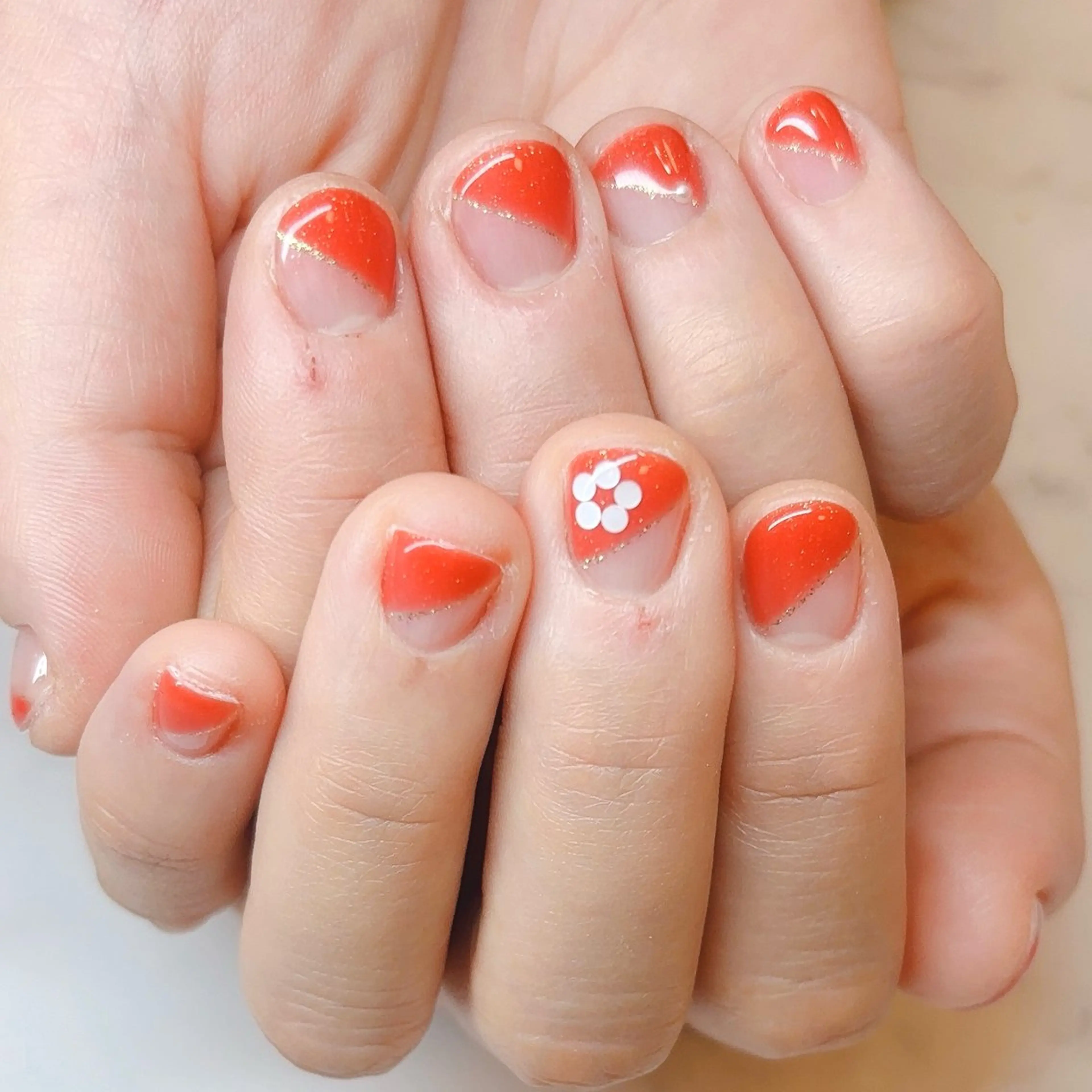 ネイル フレンチネイル ラメ(グリッター) Cravo miyuのネイルデザイン