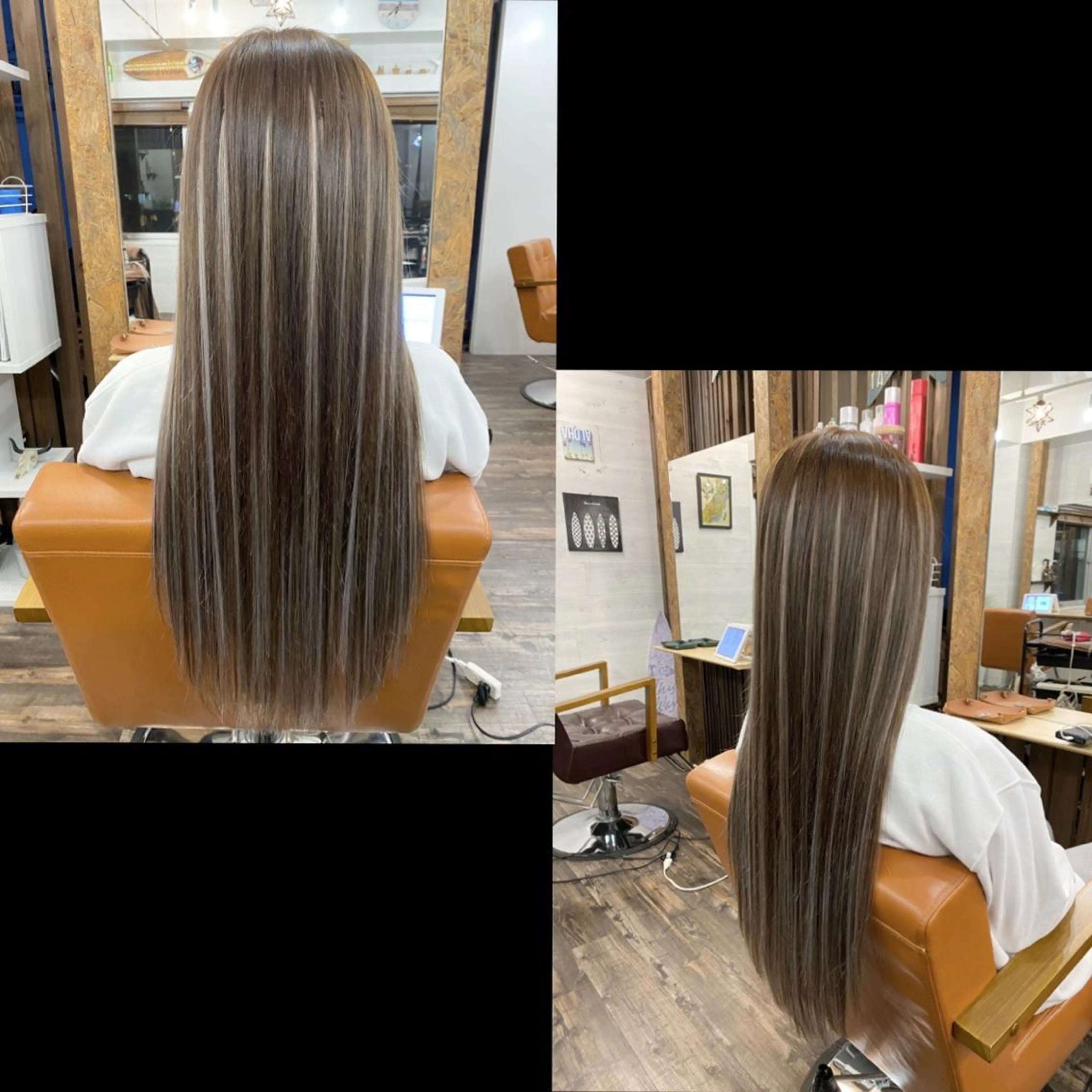 ロング カラー ヘアカラー エクステ ✯カラー&編み込み エクステ✯池田智博✯のヘアスタイル