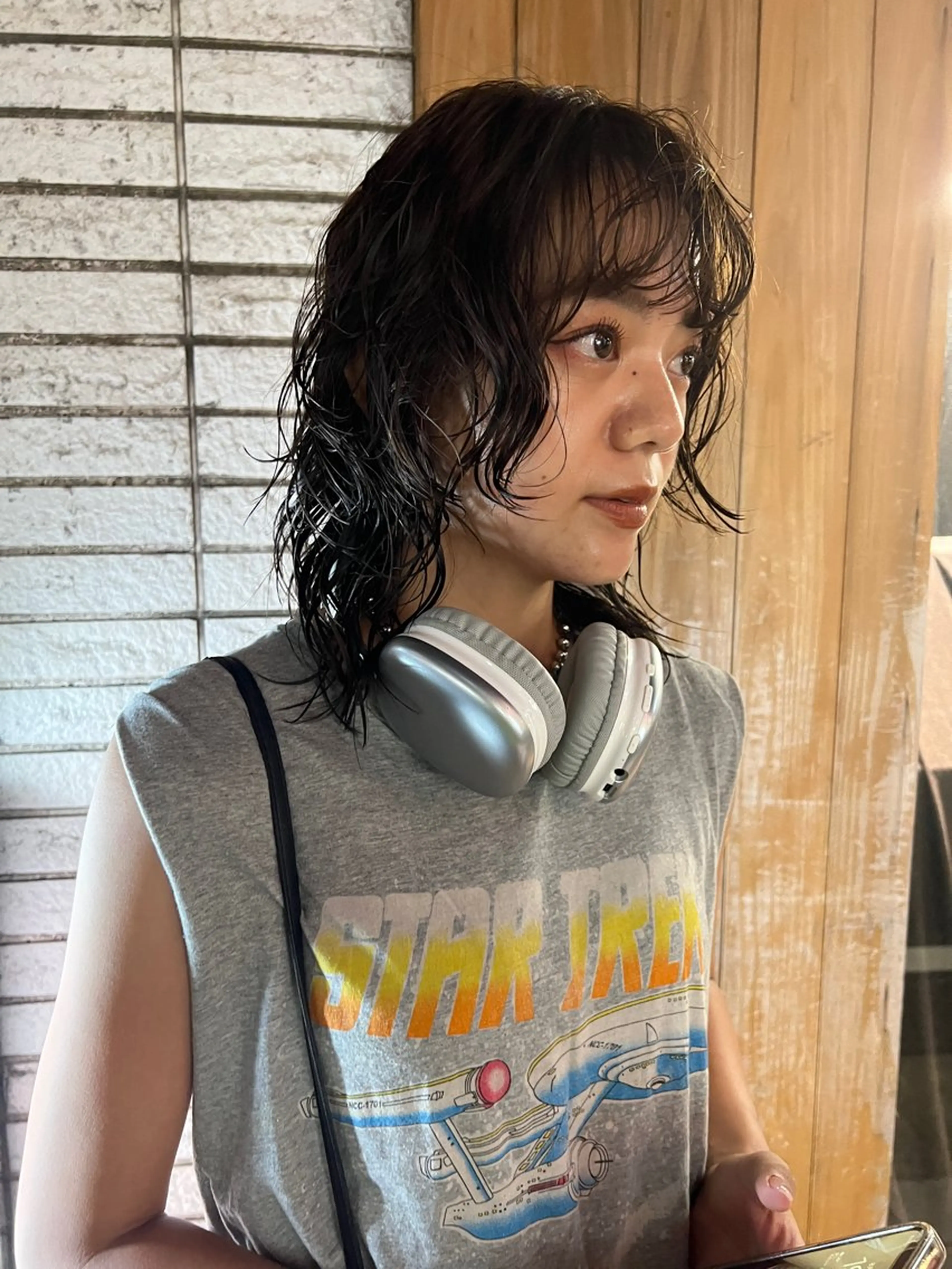 ミディアム パーマ カット パーマ トリートメント トレンドボブ /ミリヤのヘアスタイル