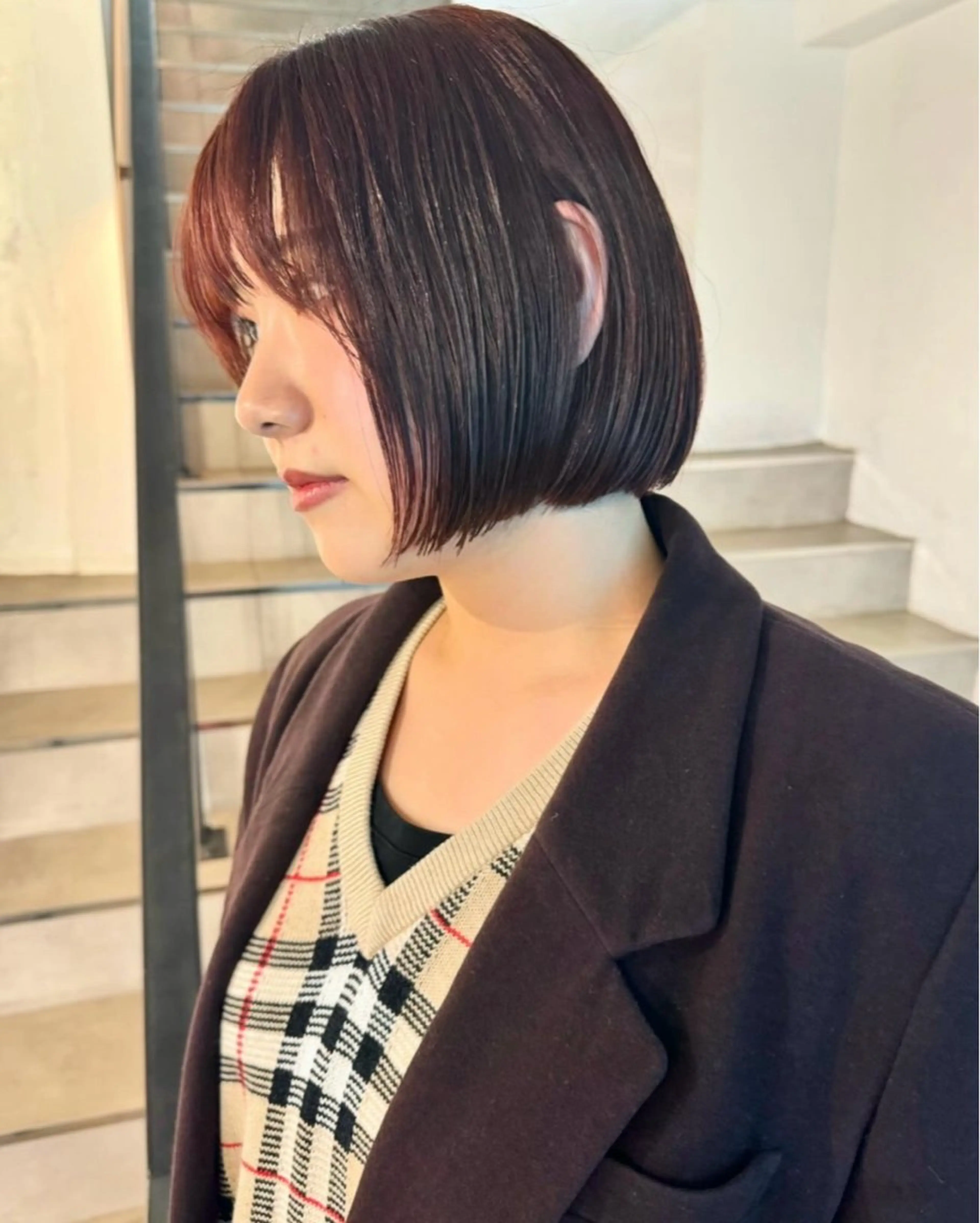 ショート カラー 顔周りカット/透明感 カラー✂️MEIのヘアスタイル