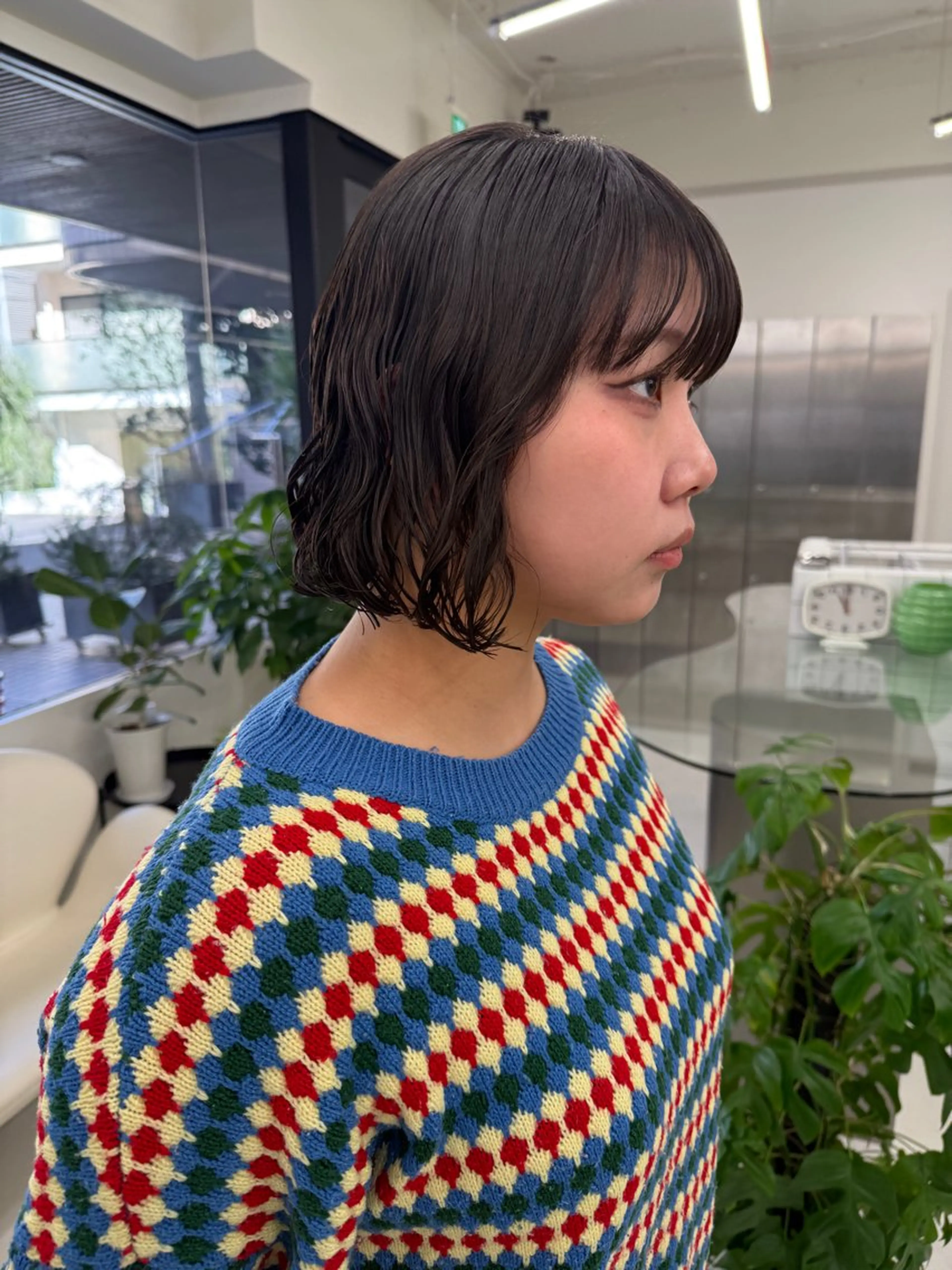 ミディアム カラー パーマ カット パーマ 表参道/髪質改善・ 透明感 colorのヘアスタイル