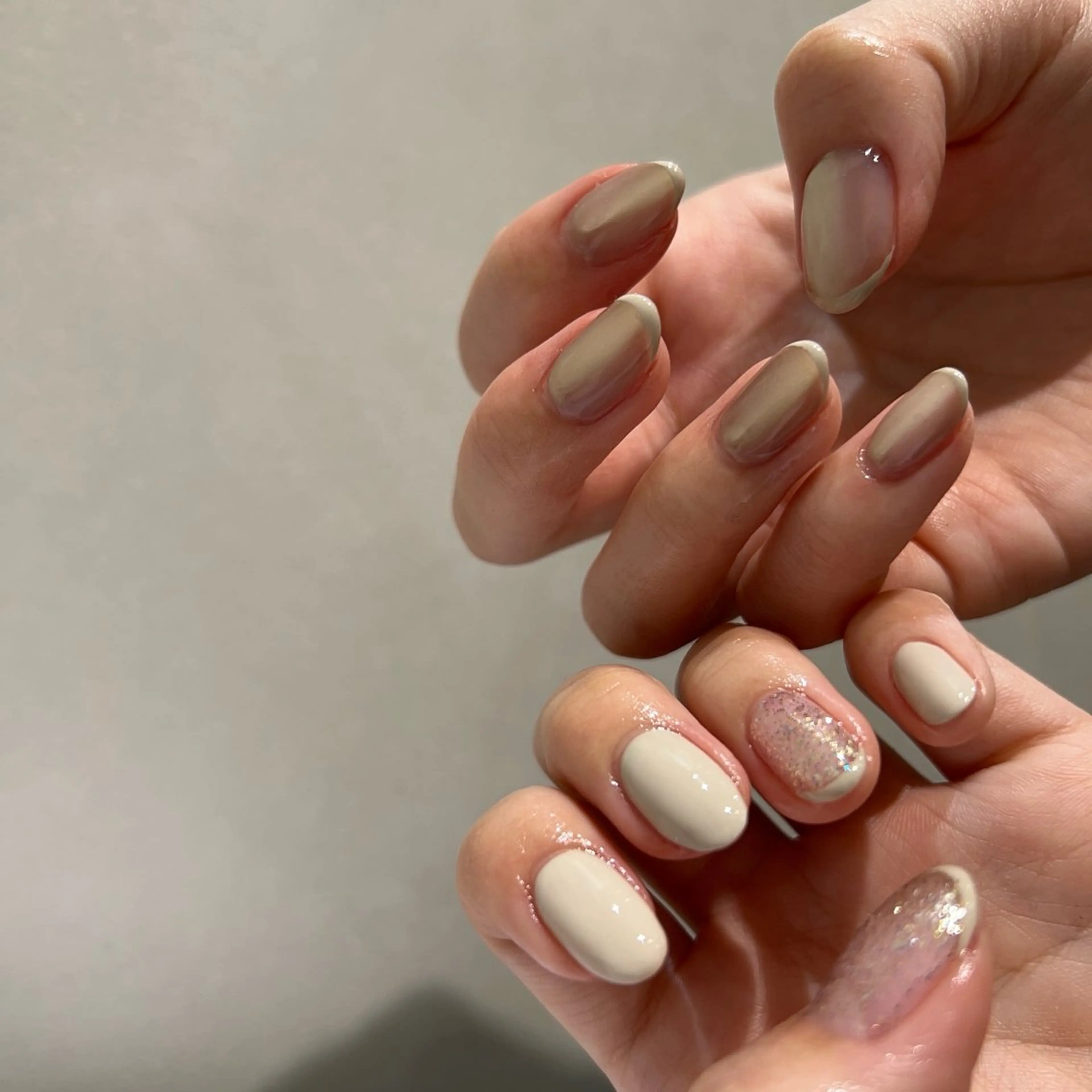 ネイル フレンチネイル マグネットネイル ニュアンスネイル ハンドネイル nail&care salon soa所属・soa/美容液ケアで 自爪を育てるネイルのネイルデザイン