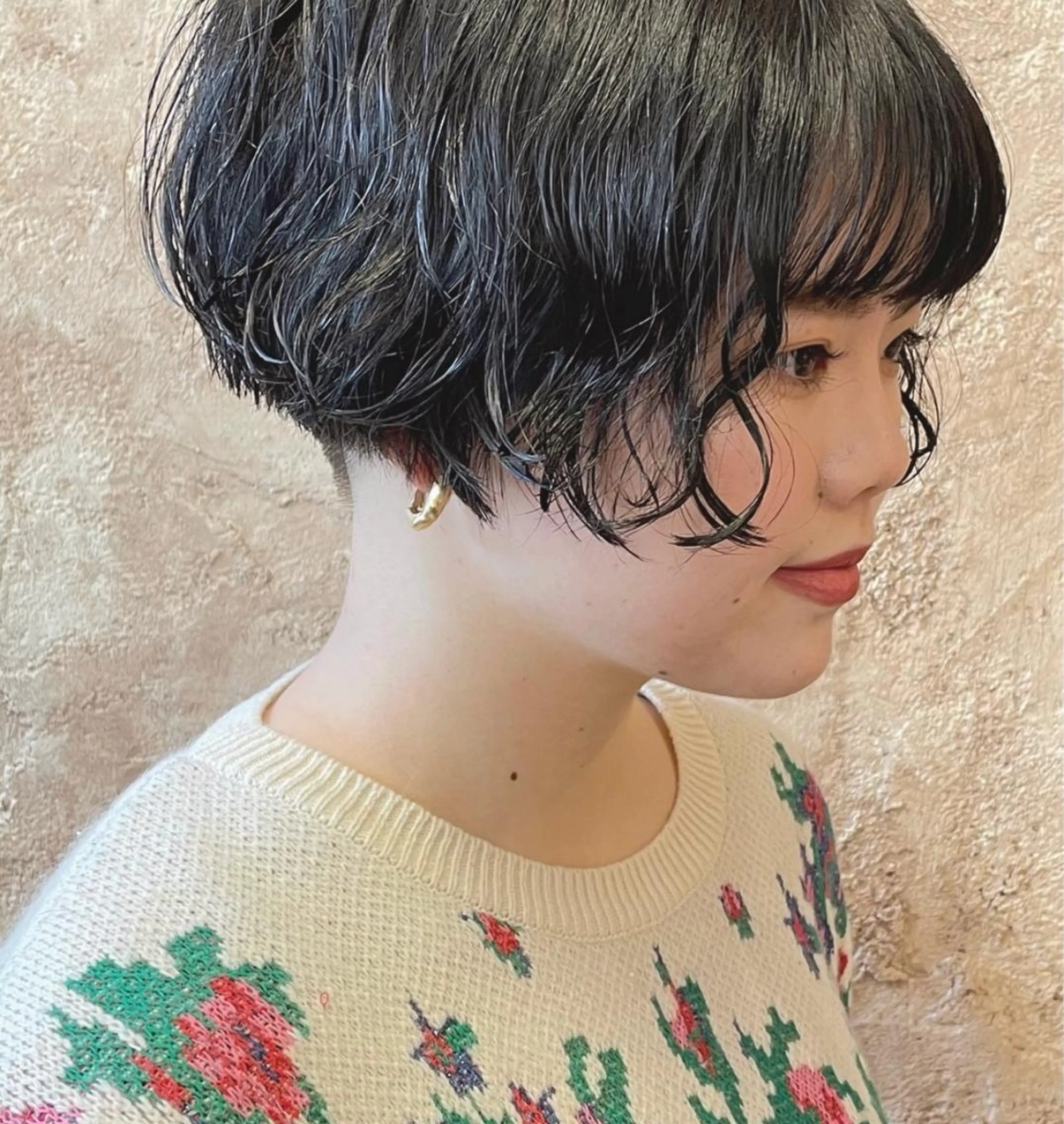 ショート パーマ カット パーマ ブリーチ、パーマ 西部笑のヘアスタイル