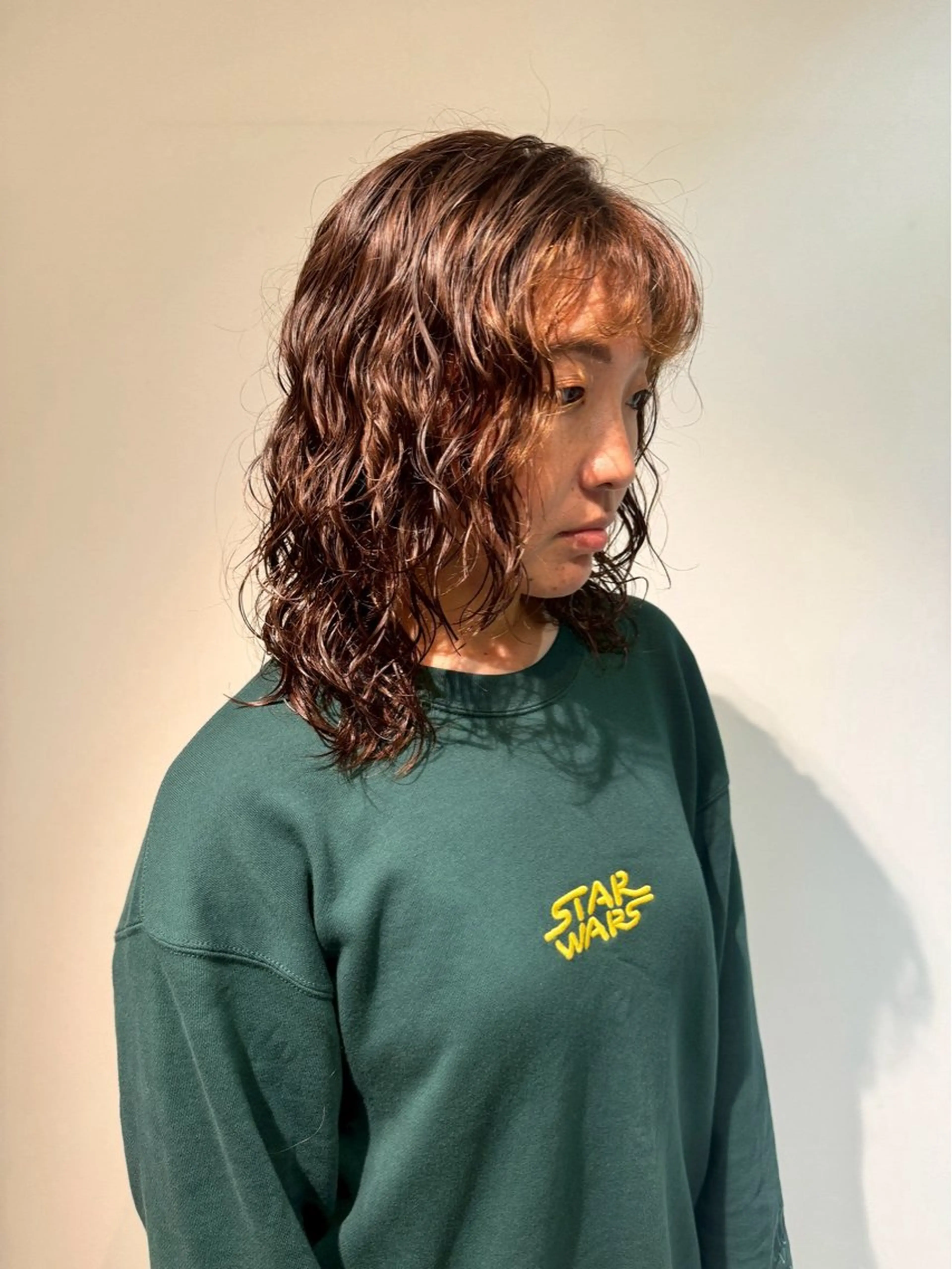 ミディアム パーマ 韓国系/ダブルカラー /トグチリンカのヘアスタイル