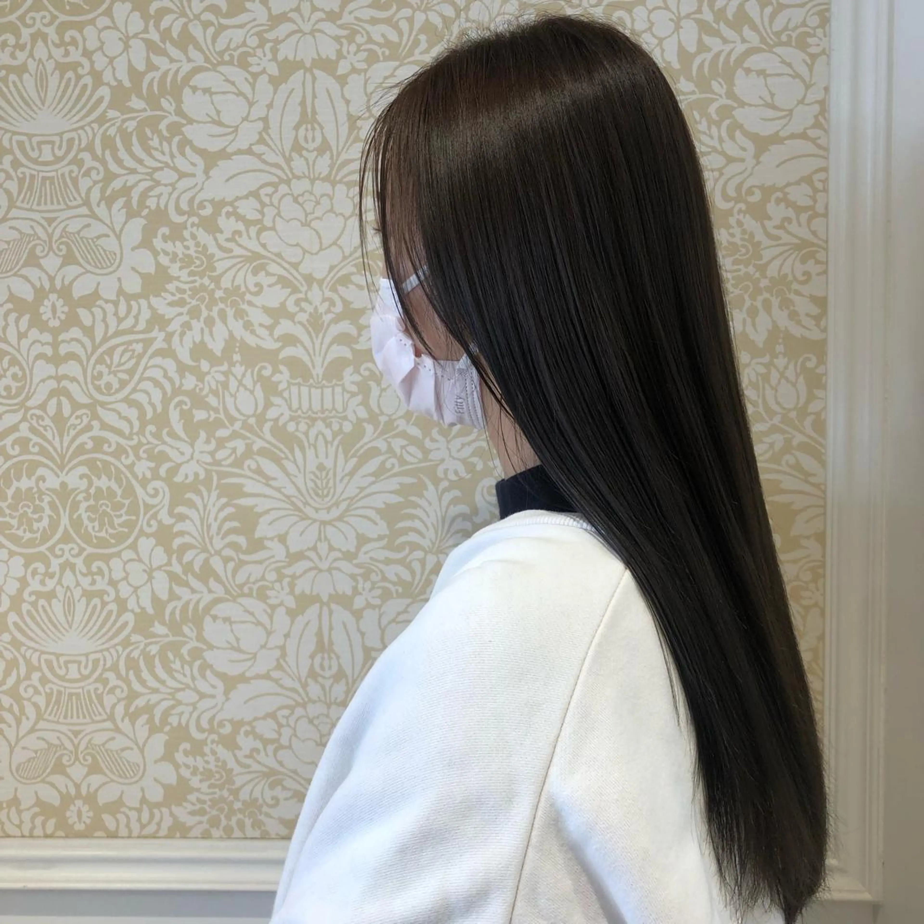 ロング カラー イルミナカラー オレンジ ヘアカラー トリートメント 🐠寒色系×パーマ 櫻井　麿偉🐏のヘアスタイル