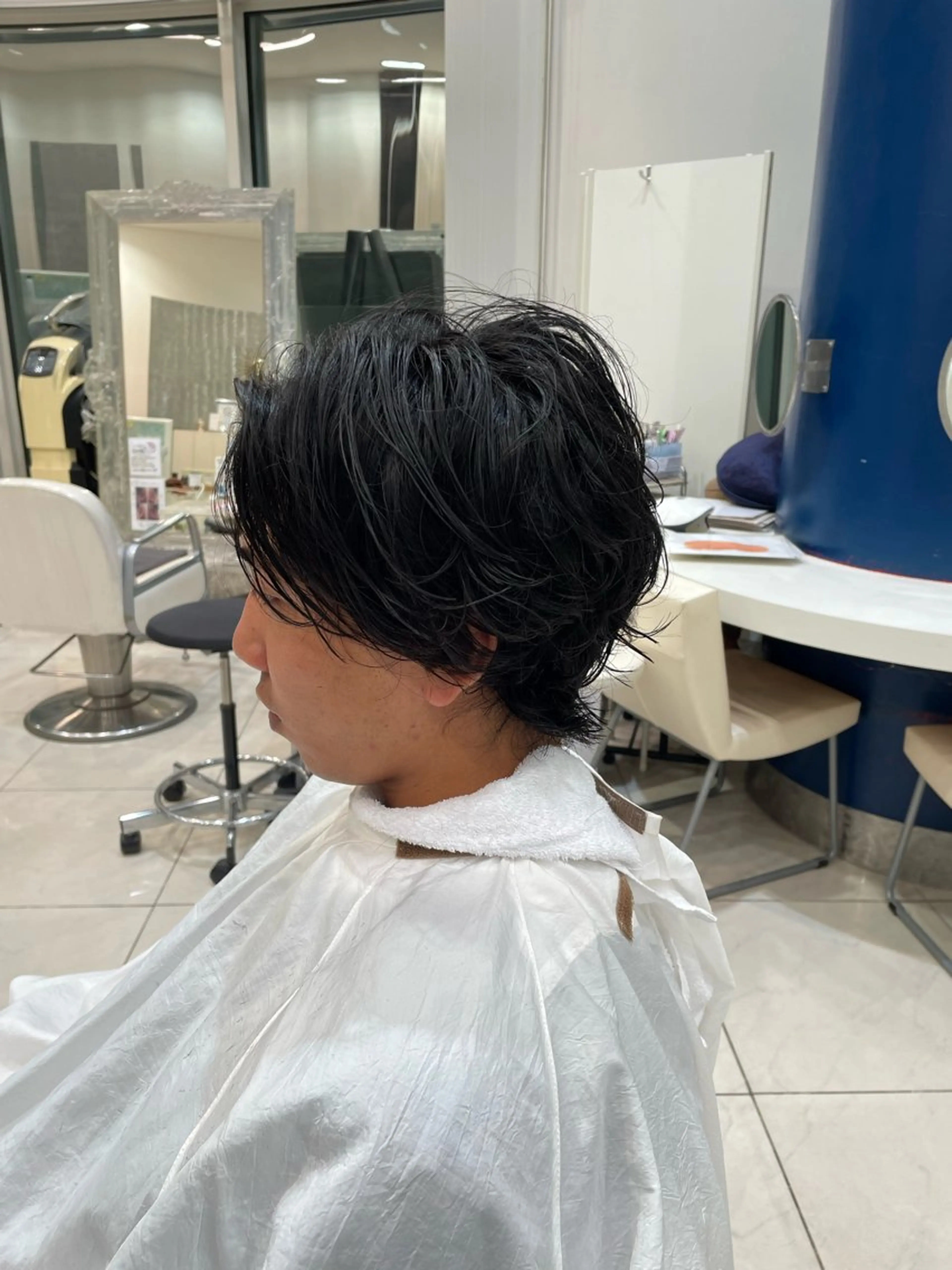 ショート パーマ メンズ カット パーマ トリートメント メンズパーマ特化 真栄平有希のヘアスタイル