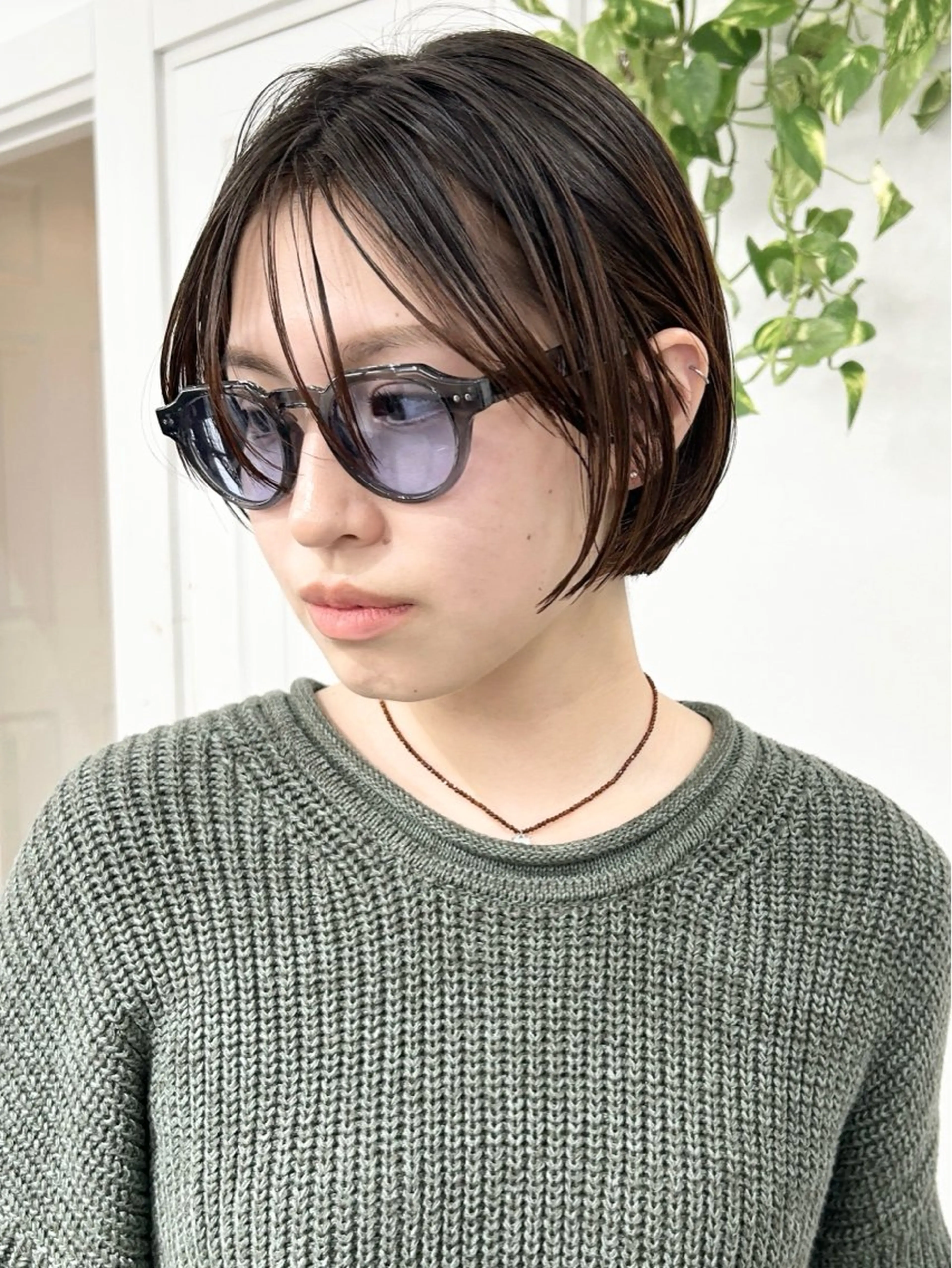 ミディアム カラー カット ヘアカラー トリートメント レイヤーボブ/ 艶カラー/サナ🌼のヘアスタイル