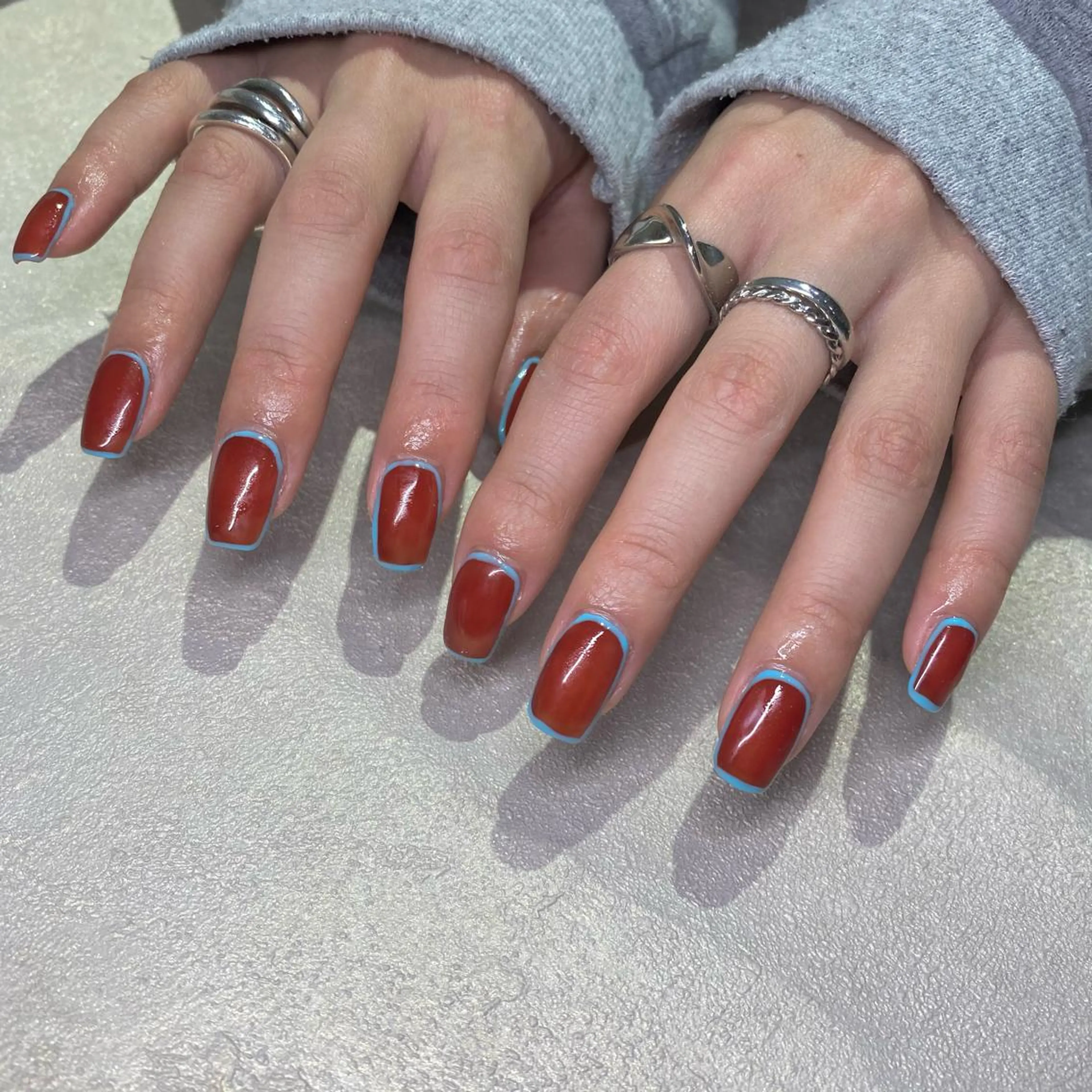 ネイル ハンドネイル Amber21.所属・Nagahama Akariのネイルデザイン