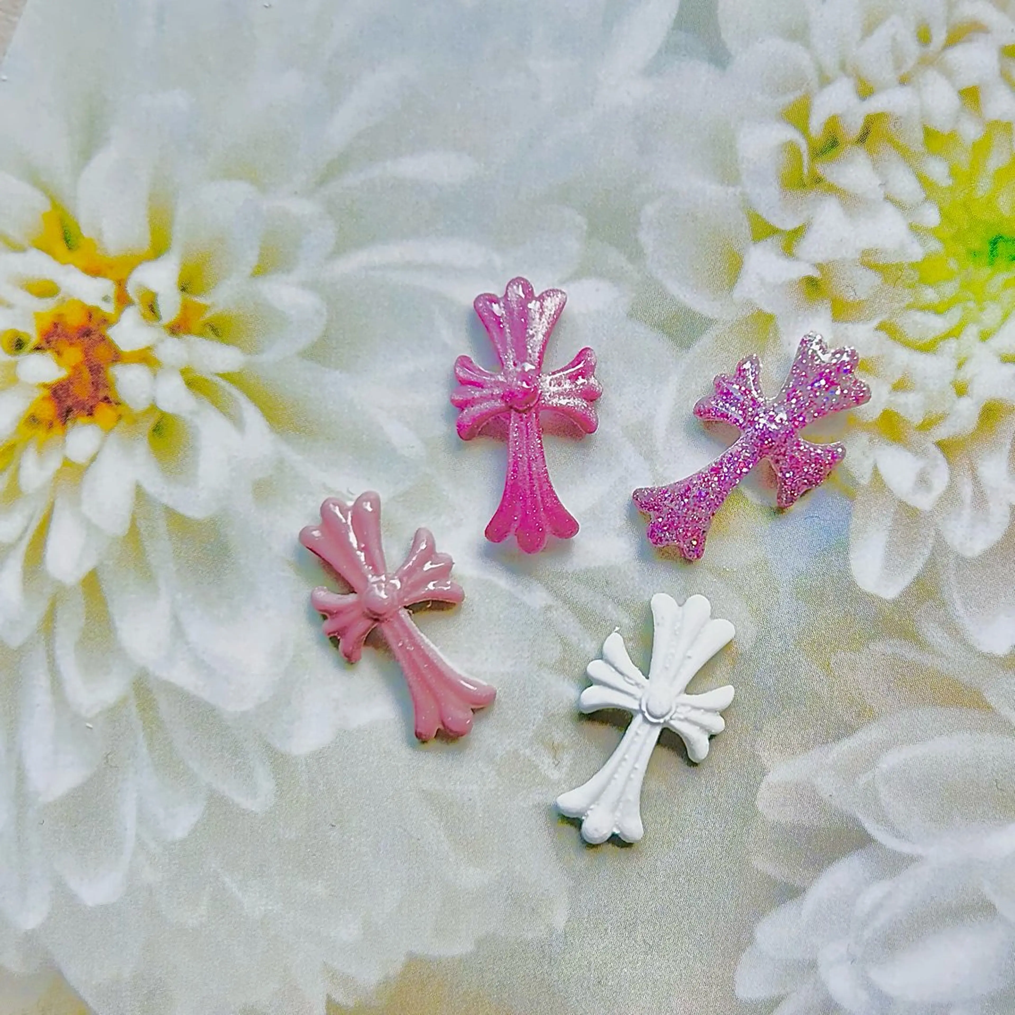 《初回オフ無料》✝️クロスパーツネイル💜🪽(ワンカラーorグラデ)《自店付替オフ無料》の写真