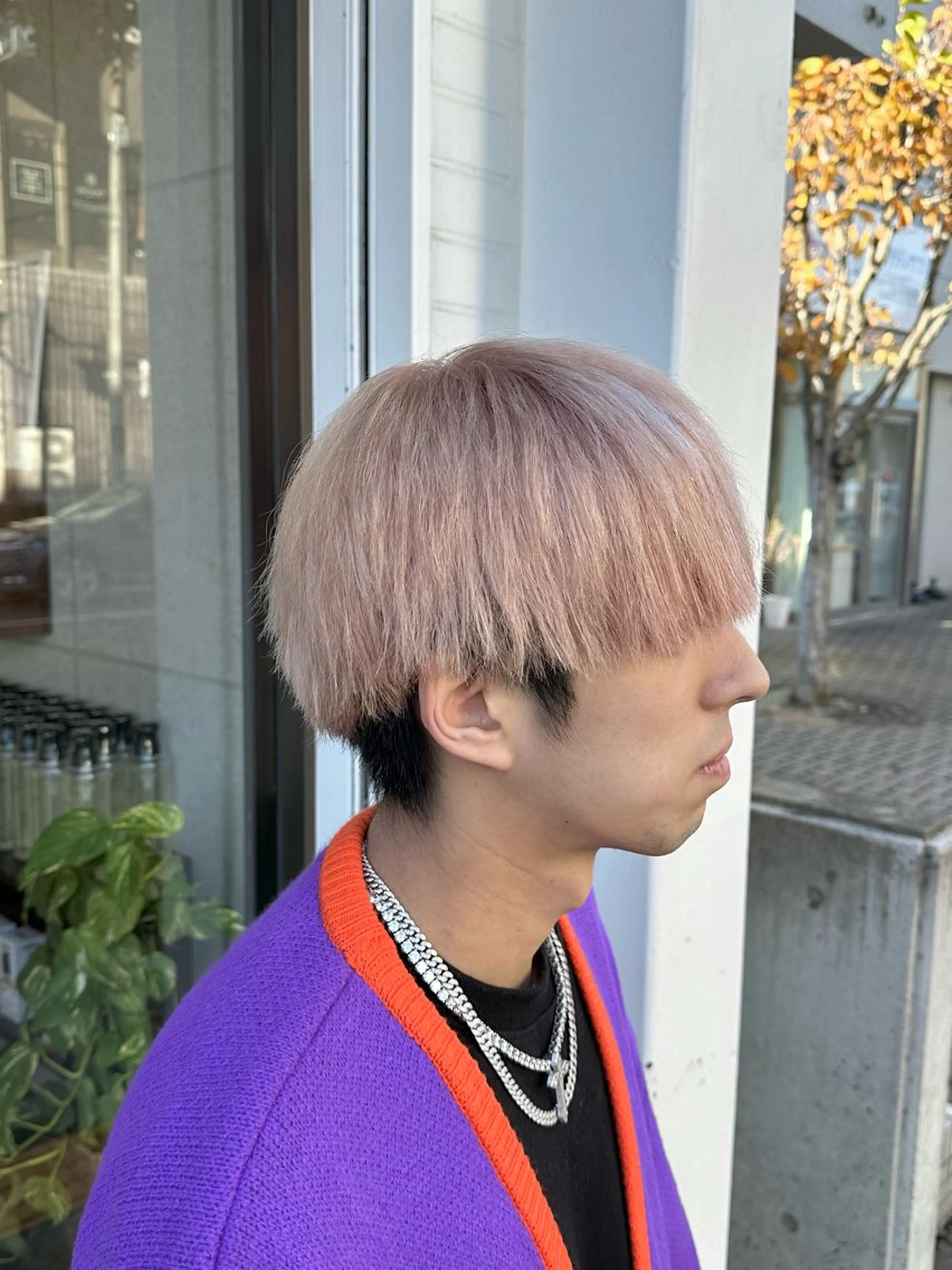 ショート カラー ハイトーンカラー ピンクカラー ANNDER所属・遠藤惟斗/自由が丘/ 透明感カラー/パーマのヘアスタイル