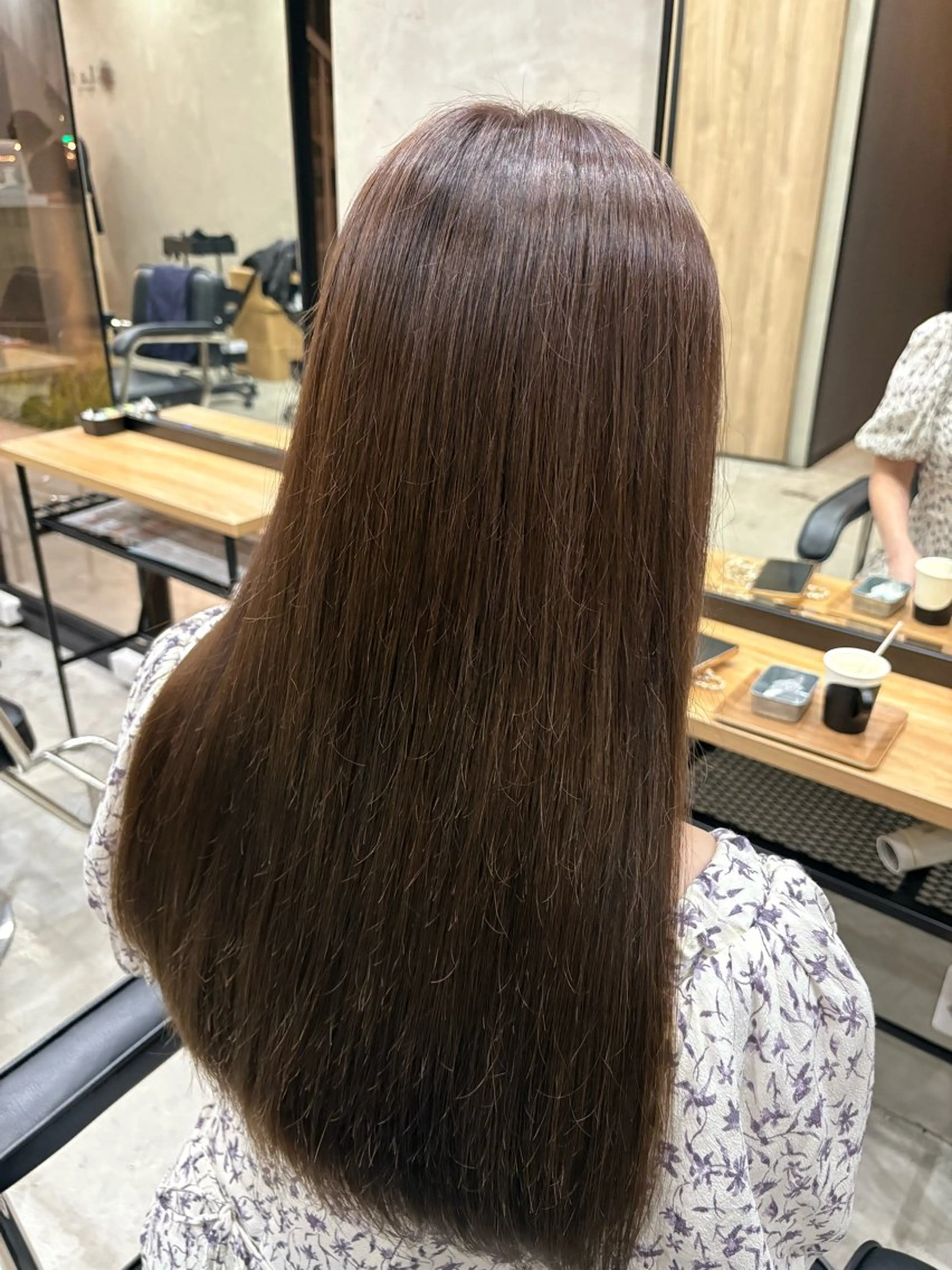 カラー ブラウンカラー ヘアカラー トリートメント la  fith  hair  too.倉敷店所属・かわうち れなのヘアスタイル