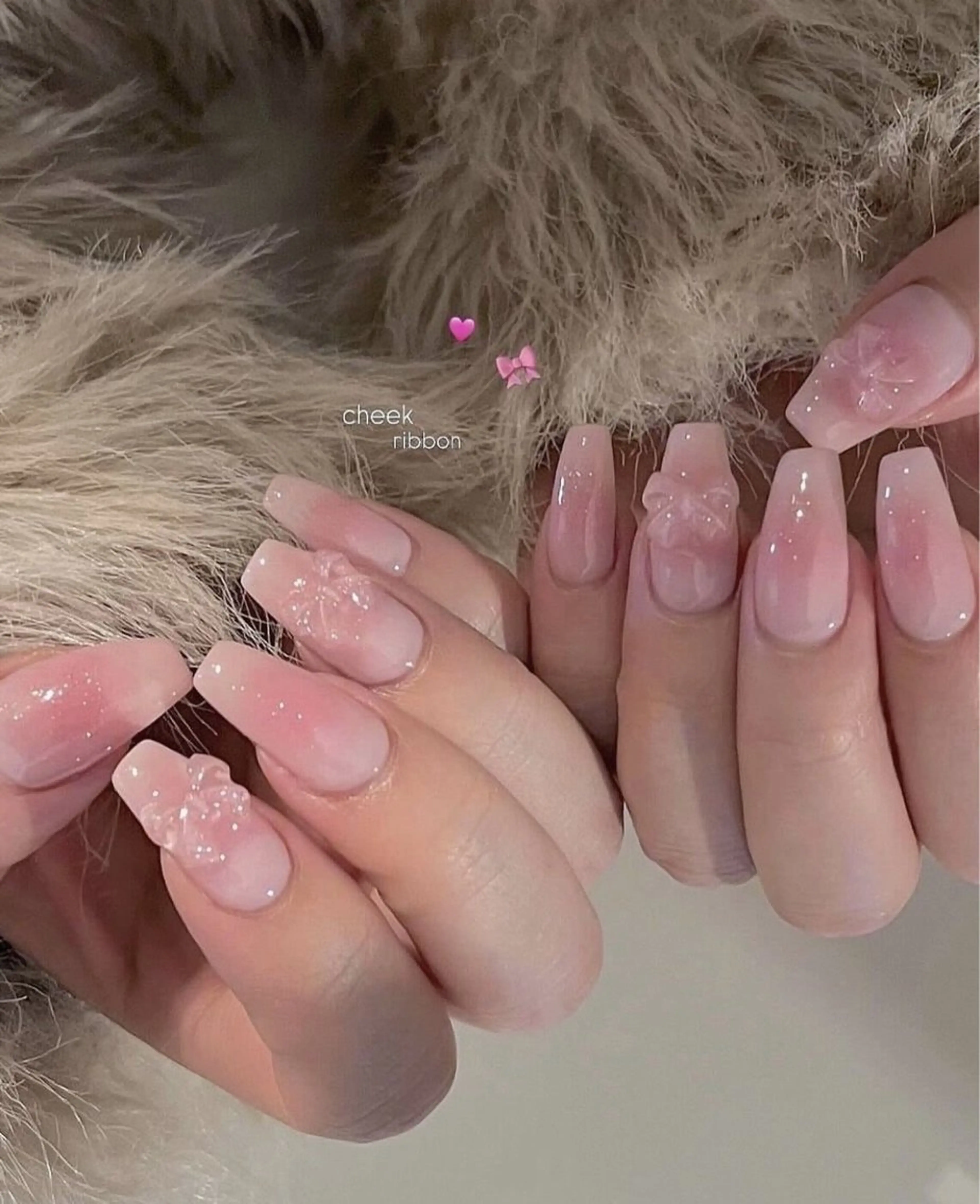 【当日限定】【10本長さだし】⭐大人気💅🏻 💖 純欲チークネイル(オフなし)¥7980→¥4980の写真
