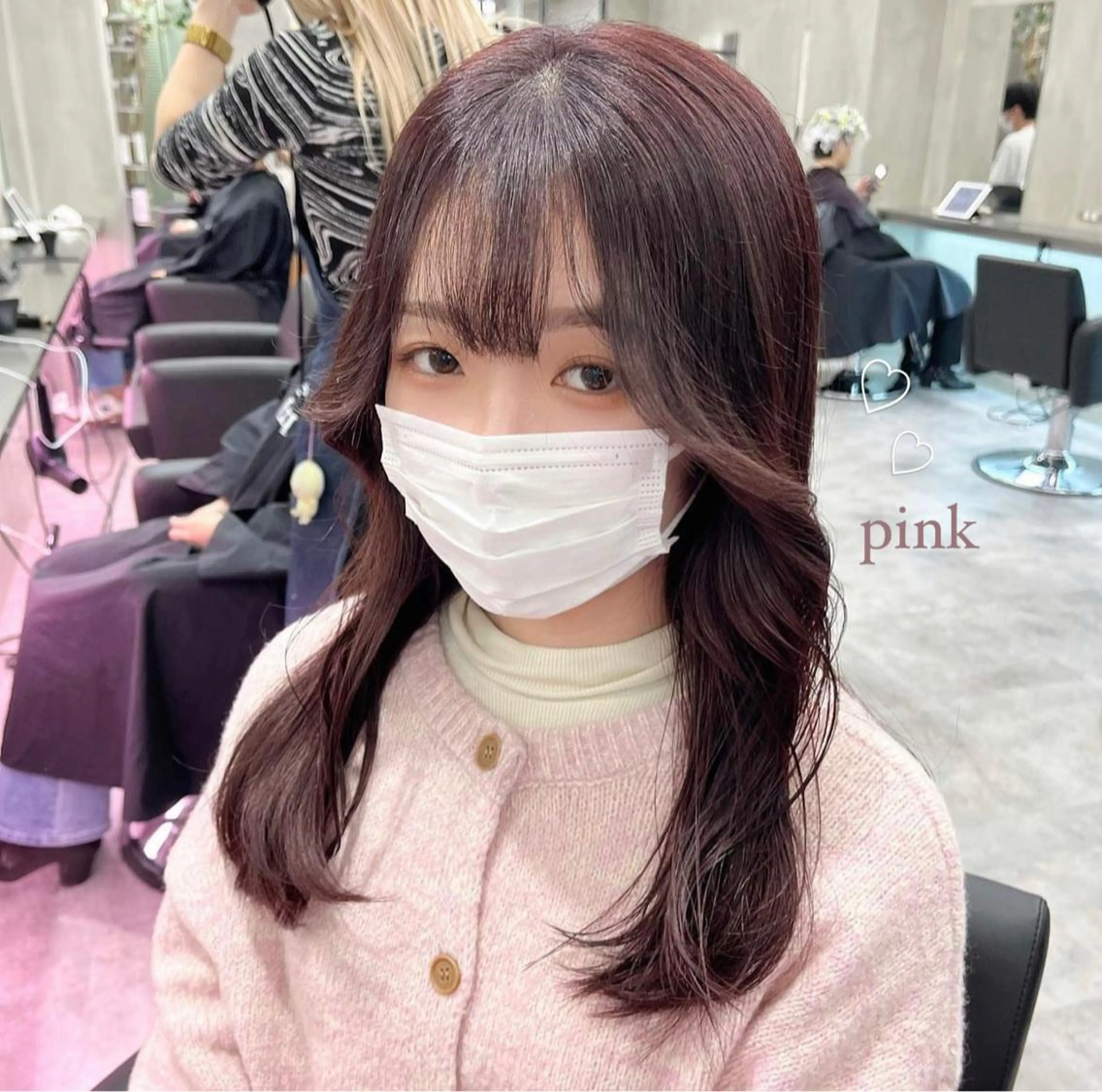 ロング カラー ブリーチ ブラウンカラー ブリーチなしカラー カット ヘアカラー トリートメント ナツミ/透明感カラー /酸性ストレートのヘアスタイル