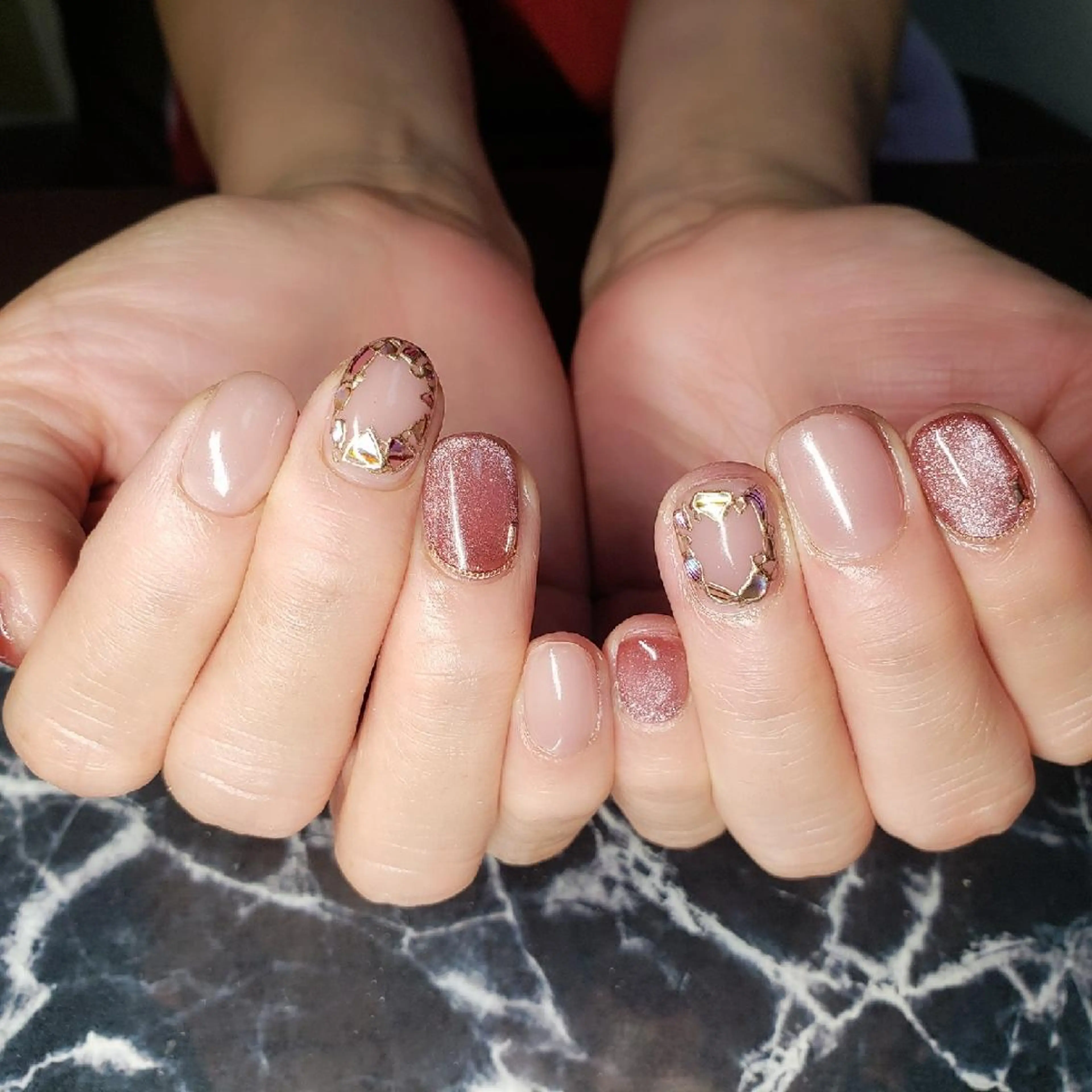 ネイル ショート アートネイル ハンドネイル クロキ 。のネイルデザイン