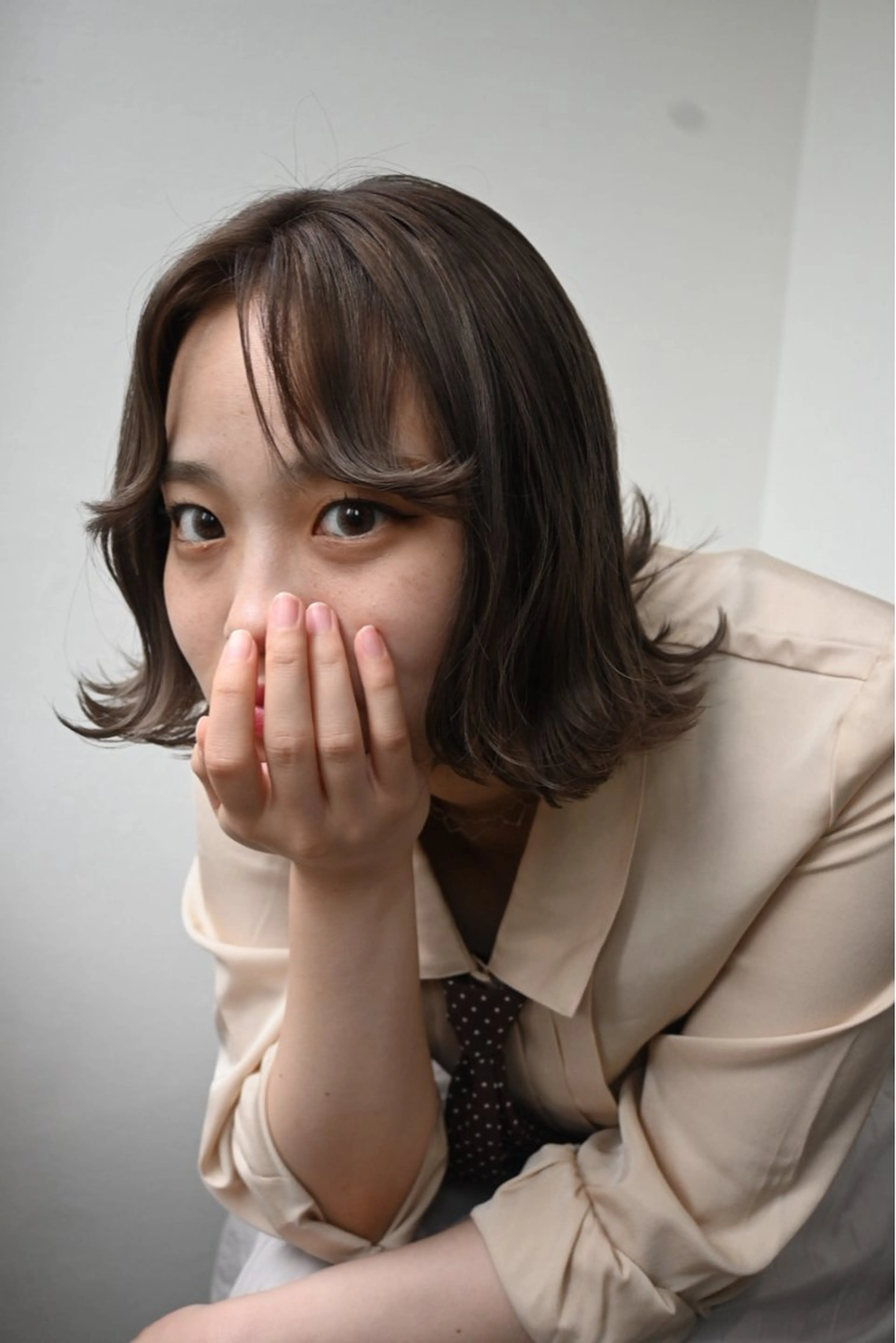 ミディアム カラー ヘアカラー トリートメント JIN/暖色カラー /髪質改善/艶髪のヘアスタイル