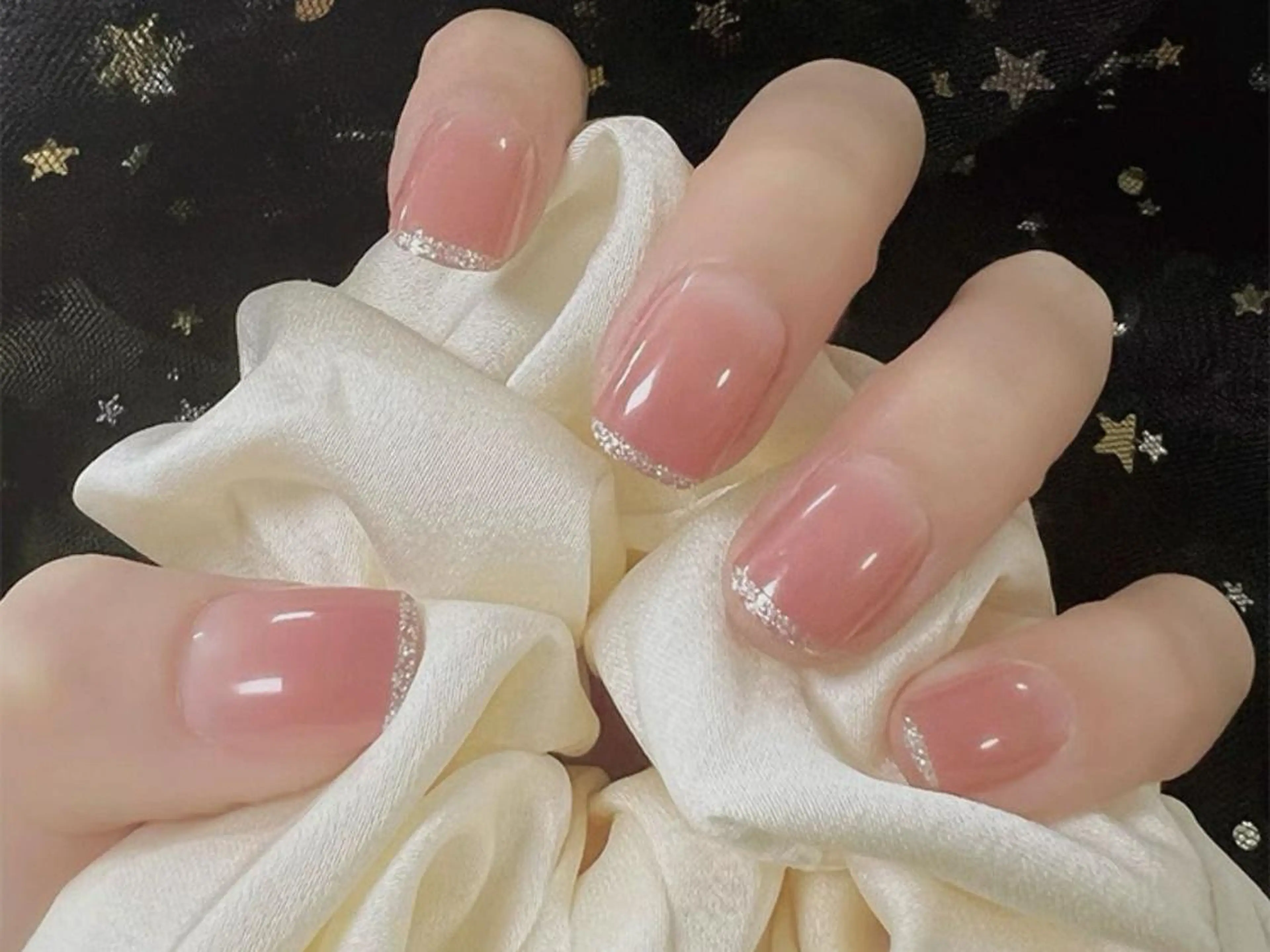 ネイル フレンチネイル ジェルネイル グラデーション ピンク ショートネイル ハンドネイル ハンドケア 🎀 moo～ 🎀のネイルデザイン