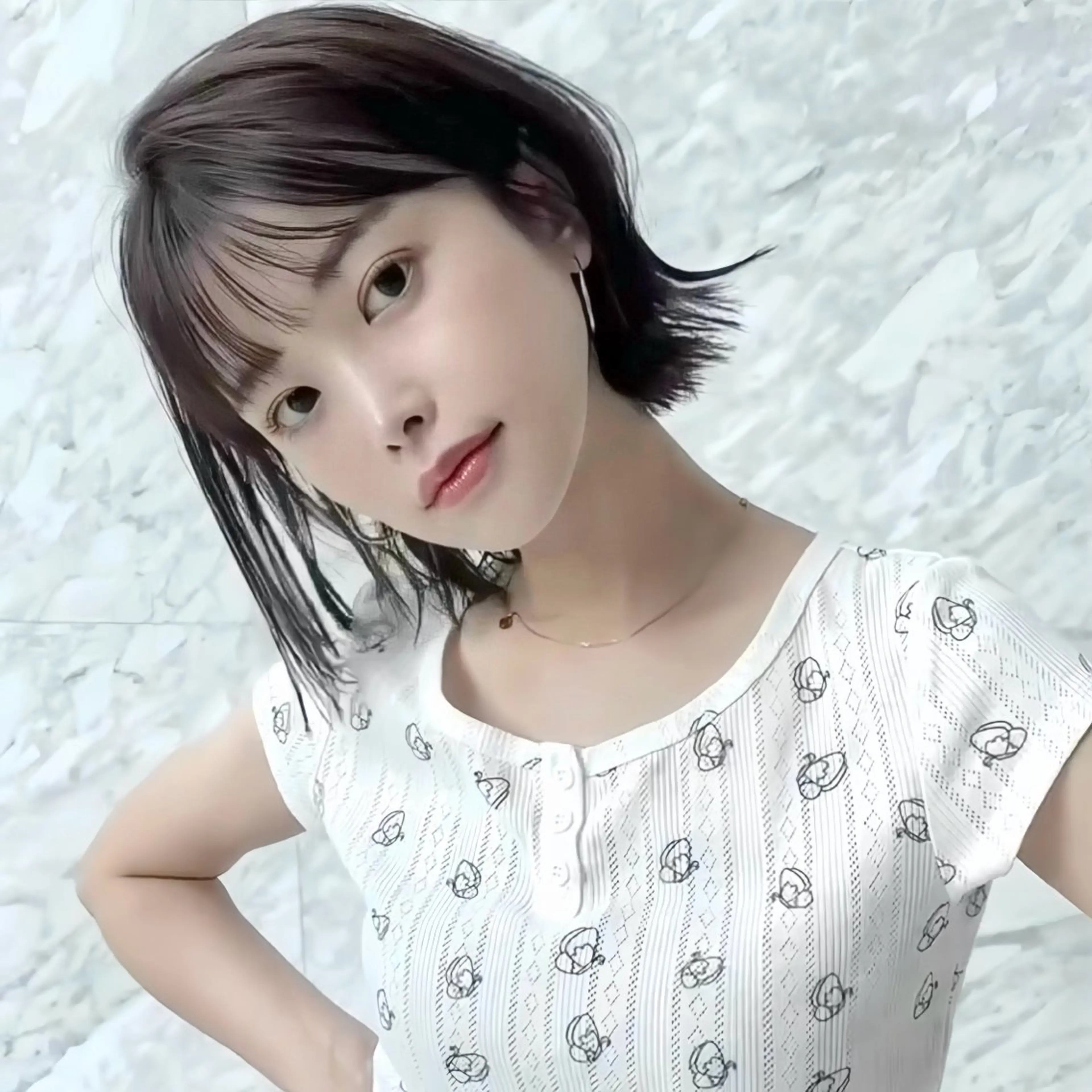 ショート カラー パーマ ボブ くびれヘア レイヤーカット 縮毛矯正 カット ヘアカラー SALOWIN 銀座Ray Ⅱ所属・縮毛矯正/レイヤー MUNEYOSHIのヘアスタイル