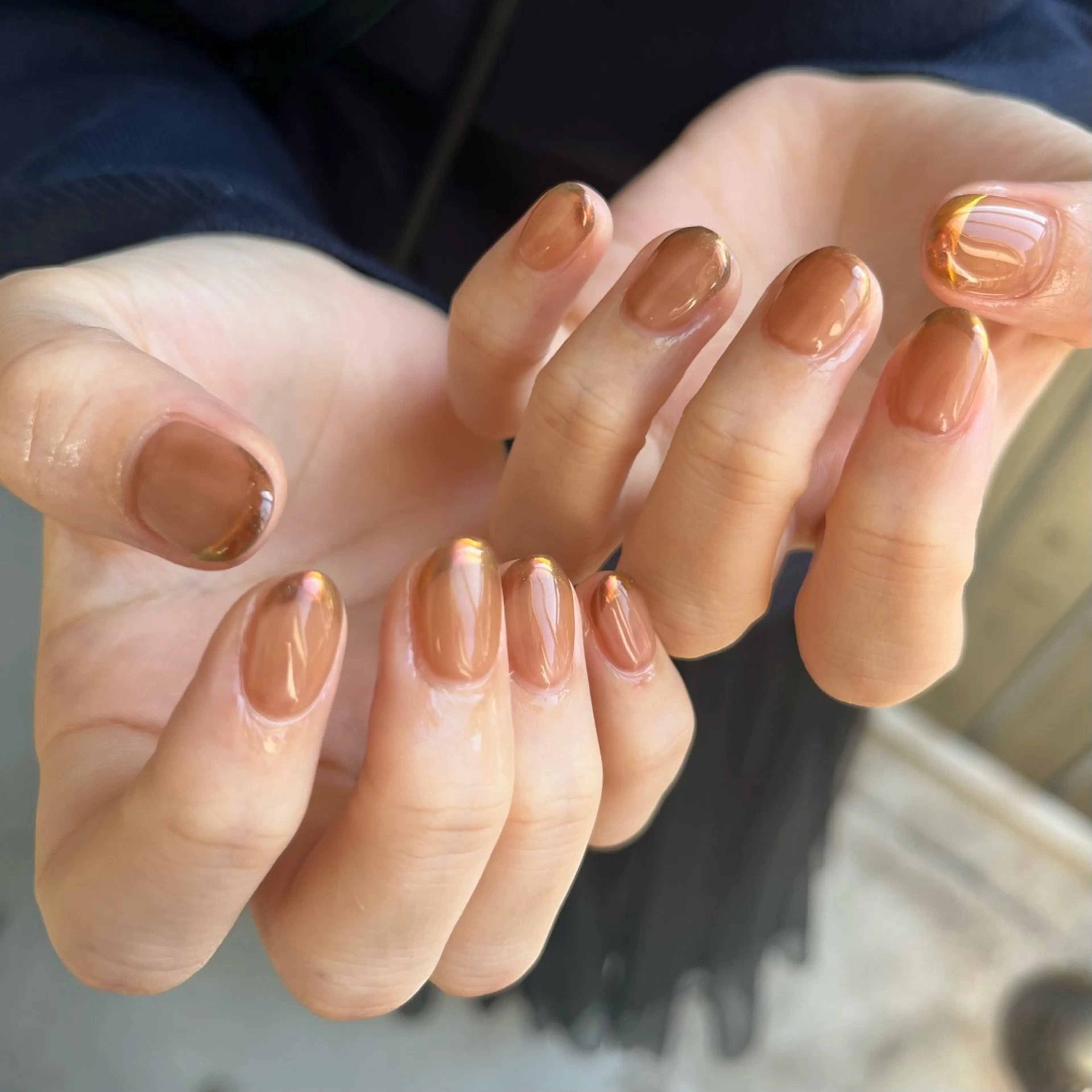 ネイル フレンチネイル ミラーネイル mitsuki / Manonのネイルデザイン