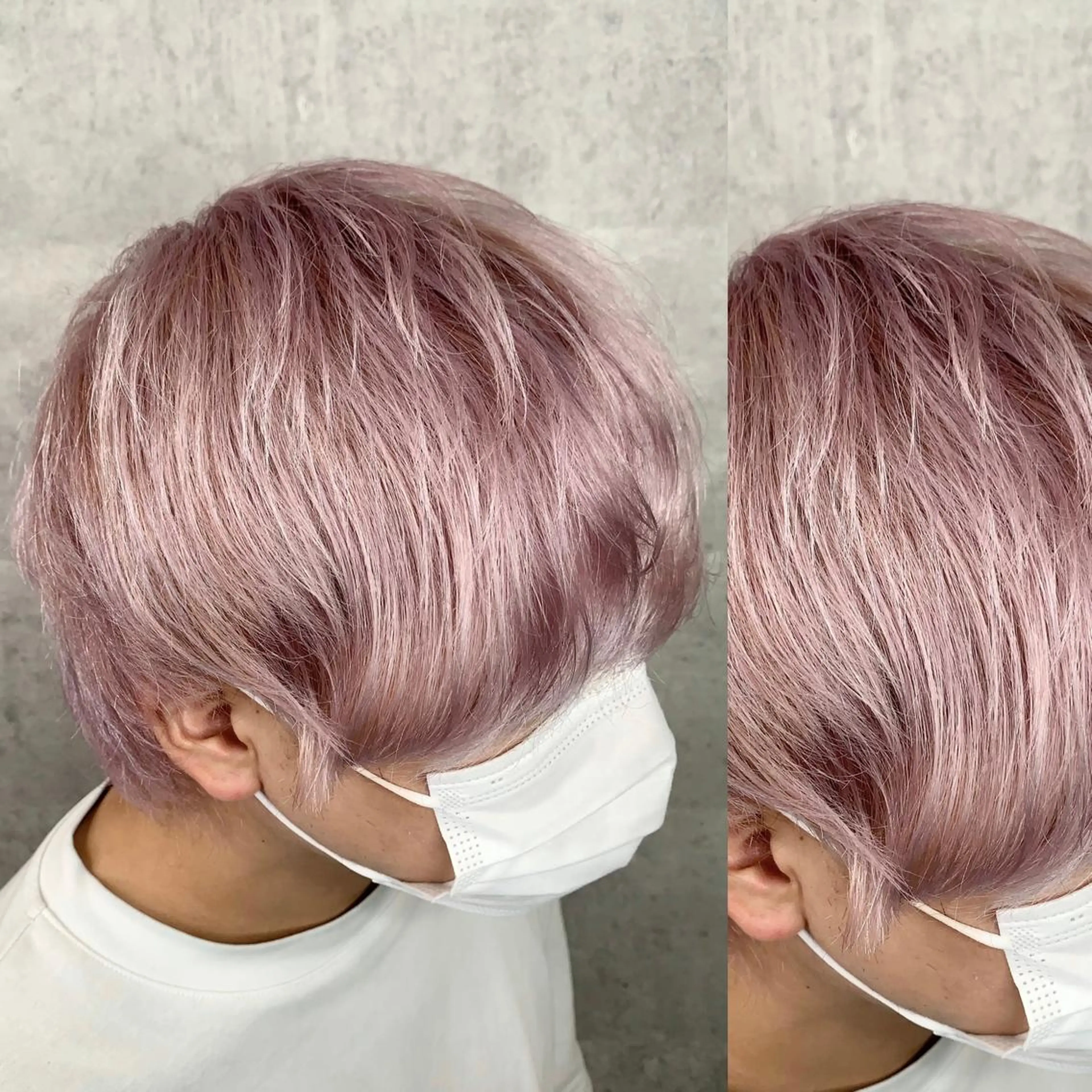 メンズ メンズブリーチ mimiiy梅田 中崎町ハイトーンのヘアスタイル