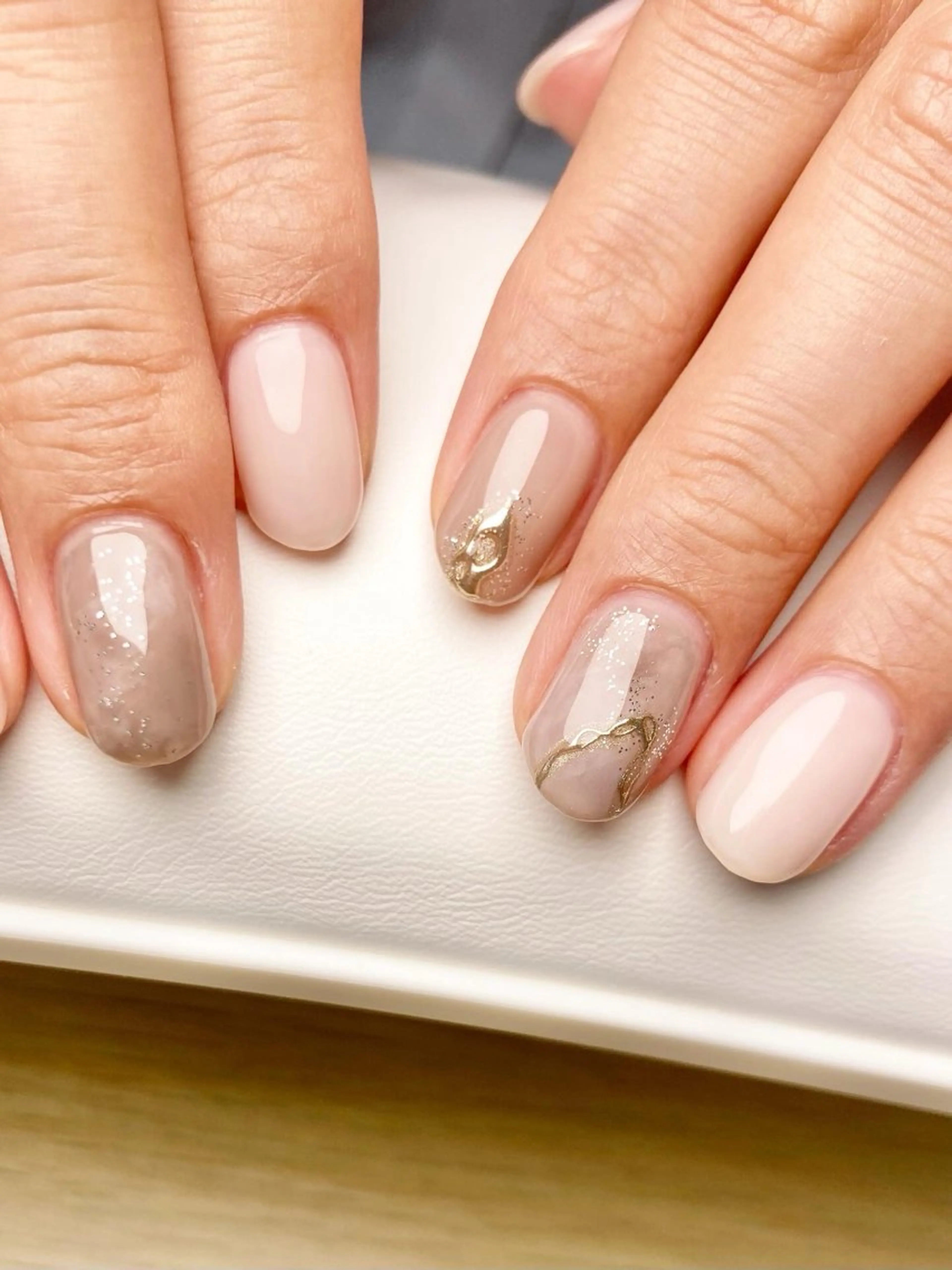 ネイル ニュアンスネイル ピンク ネイルチップ ホワイト nail  salon pista所属・Ｋ． Michiのネイルデザイン