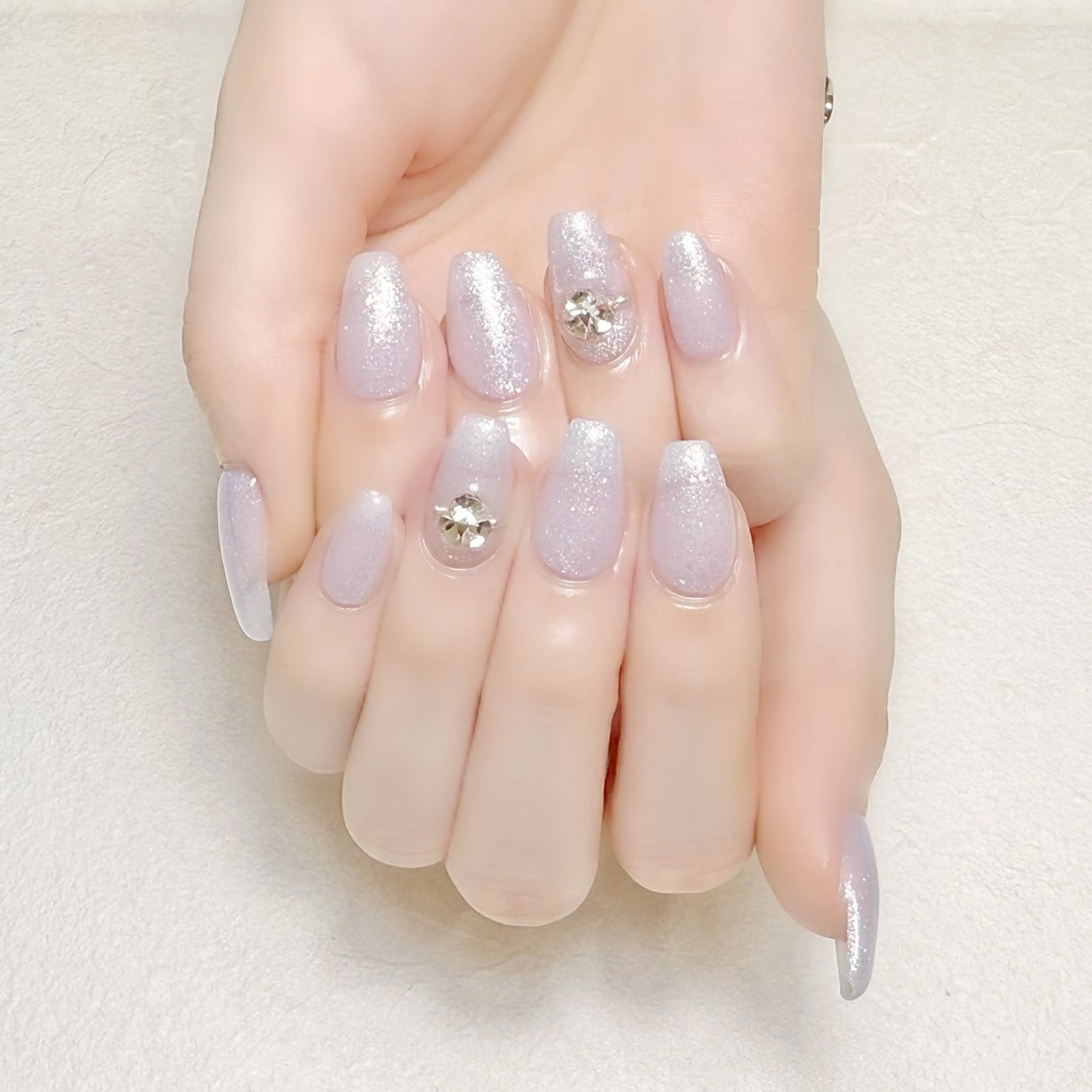 ネイル ラメ(グリッター) オフィスネイル ワンカラーネイル シンプルネイル 春ネイル rouse nail RISATOのネイルデザイン