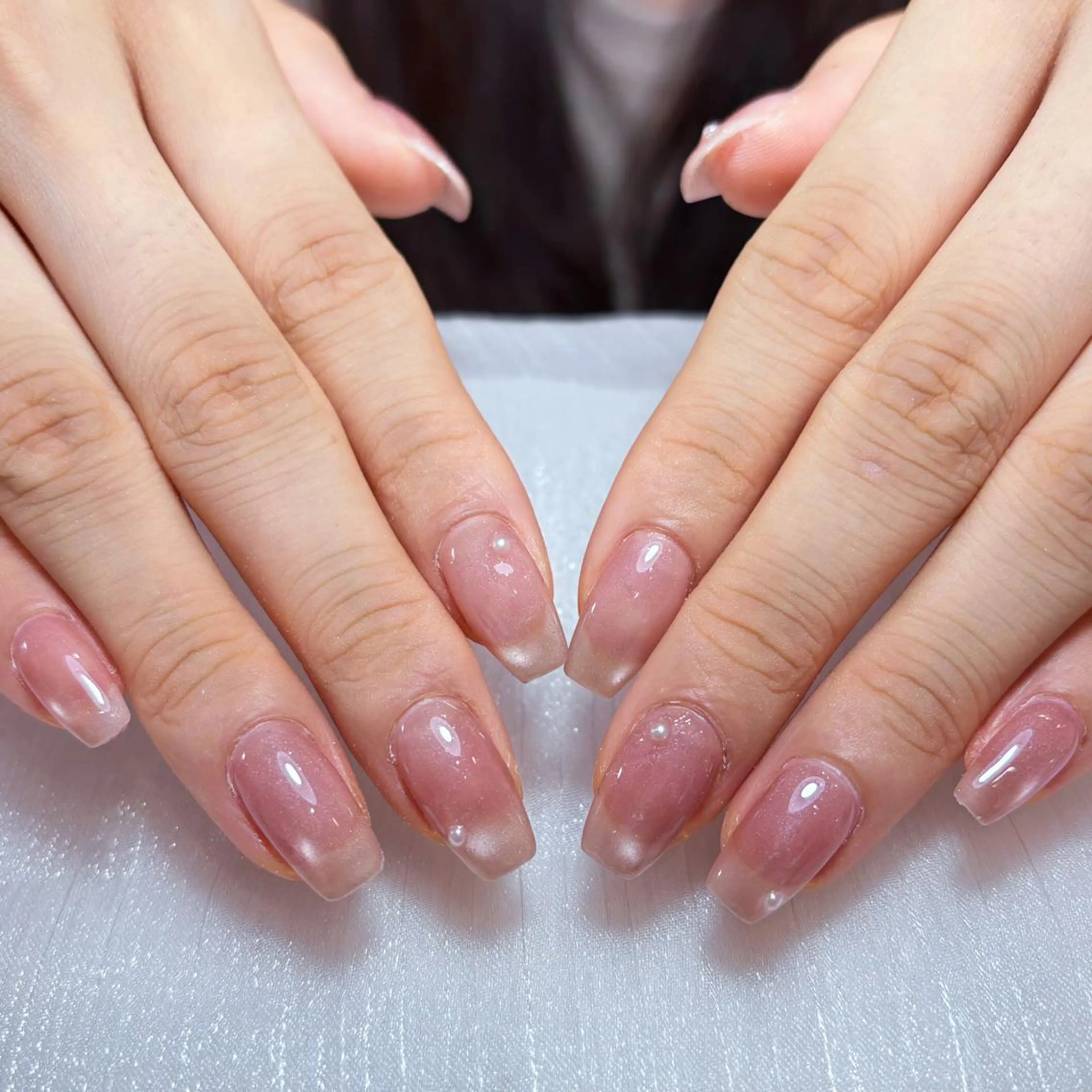 ネイル アートネイル オーロラネイル ガーリー キラキラネイル 韓国ネイル ハンドネイル Diamond NAIL💝のネイルデザイン