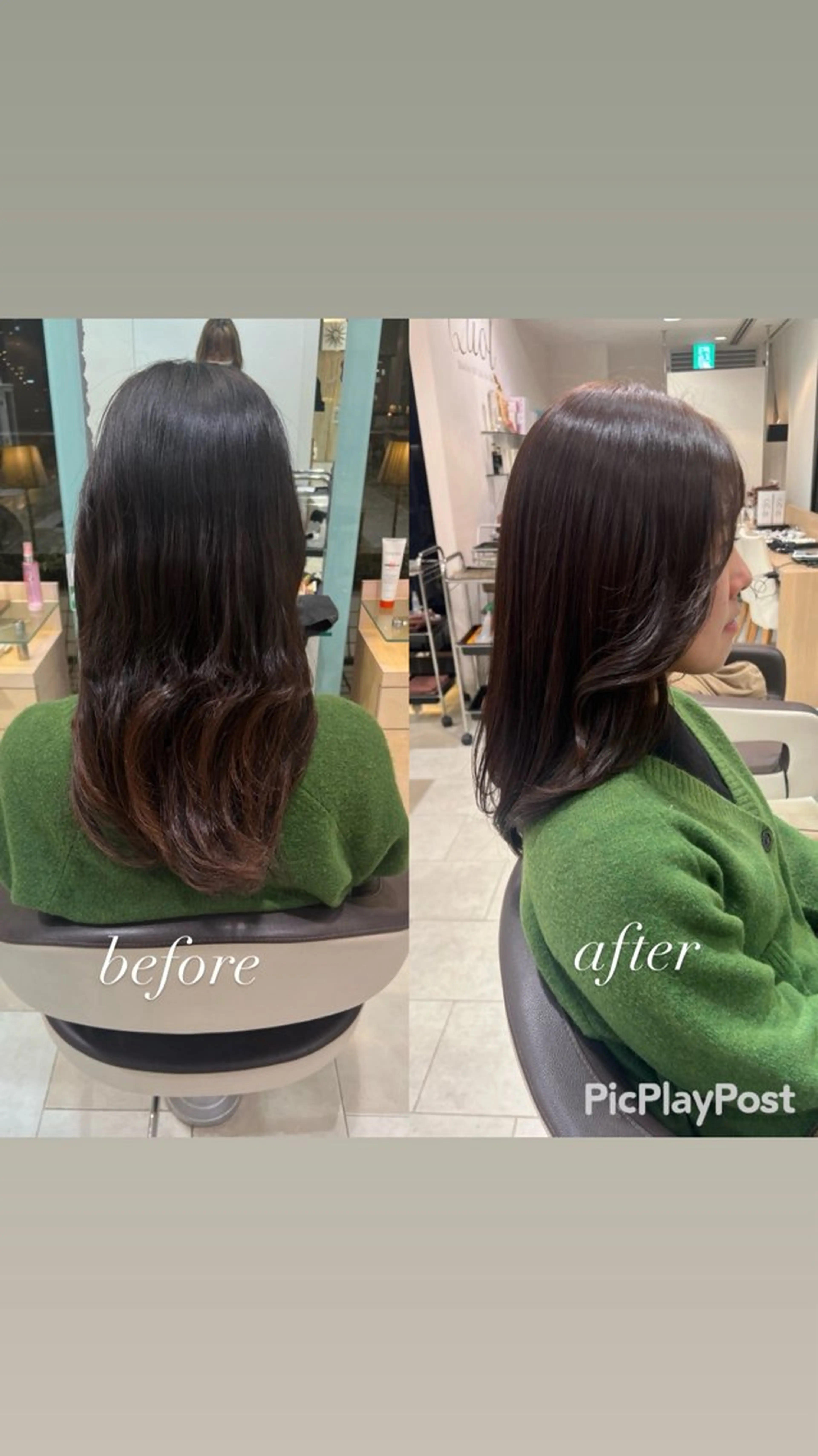 セミロング カラー 大人女性ぼかし メンズ強化🦙平作のヘアスタイル