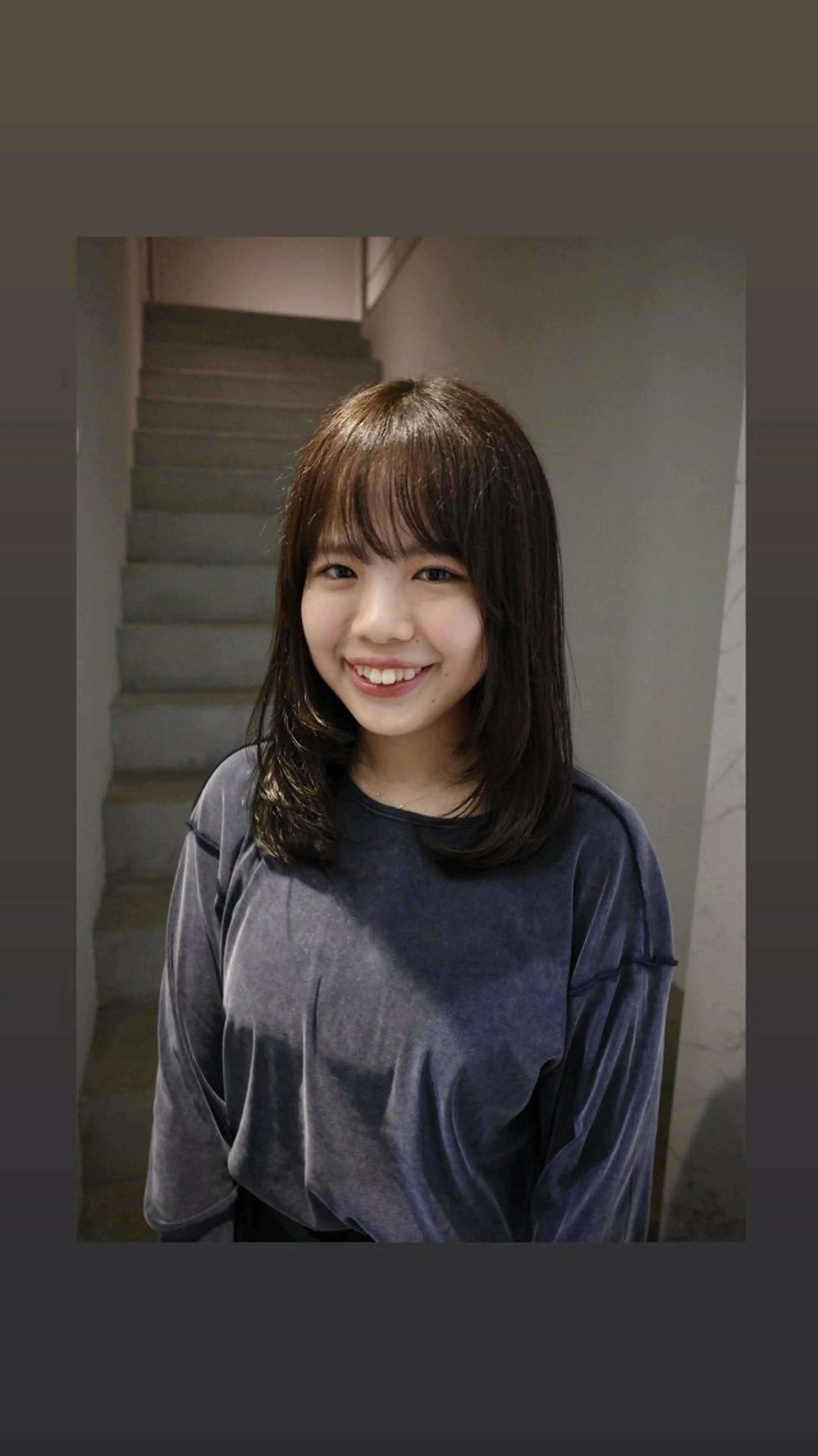 セミロング 顔周りカット レイヤーカット ミユ/レイヤー/ カットモデル/名東区のヘアスタイル