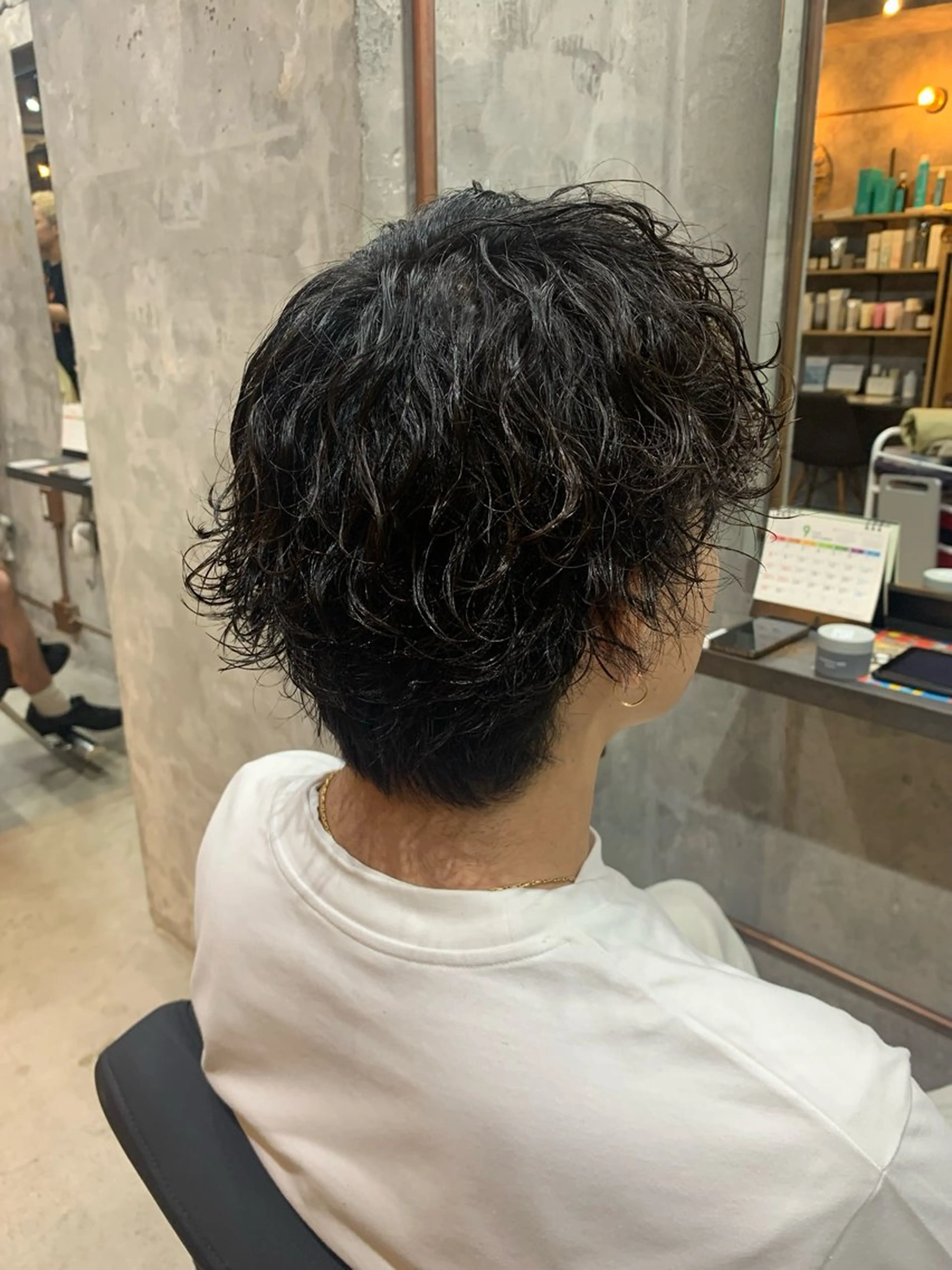 パーマ メンズ メンズパーマ ツイストスパイラルパーマ メンズウルフカット ウルフカット スパイラルパーマ カット パーマ ⚡️メンズパーマ特化 mens支持◎/忠地のヘアスタイル