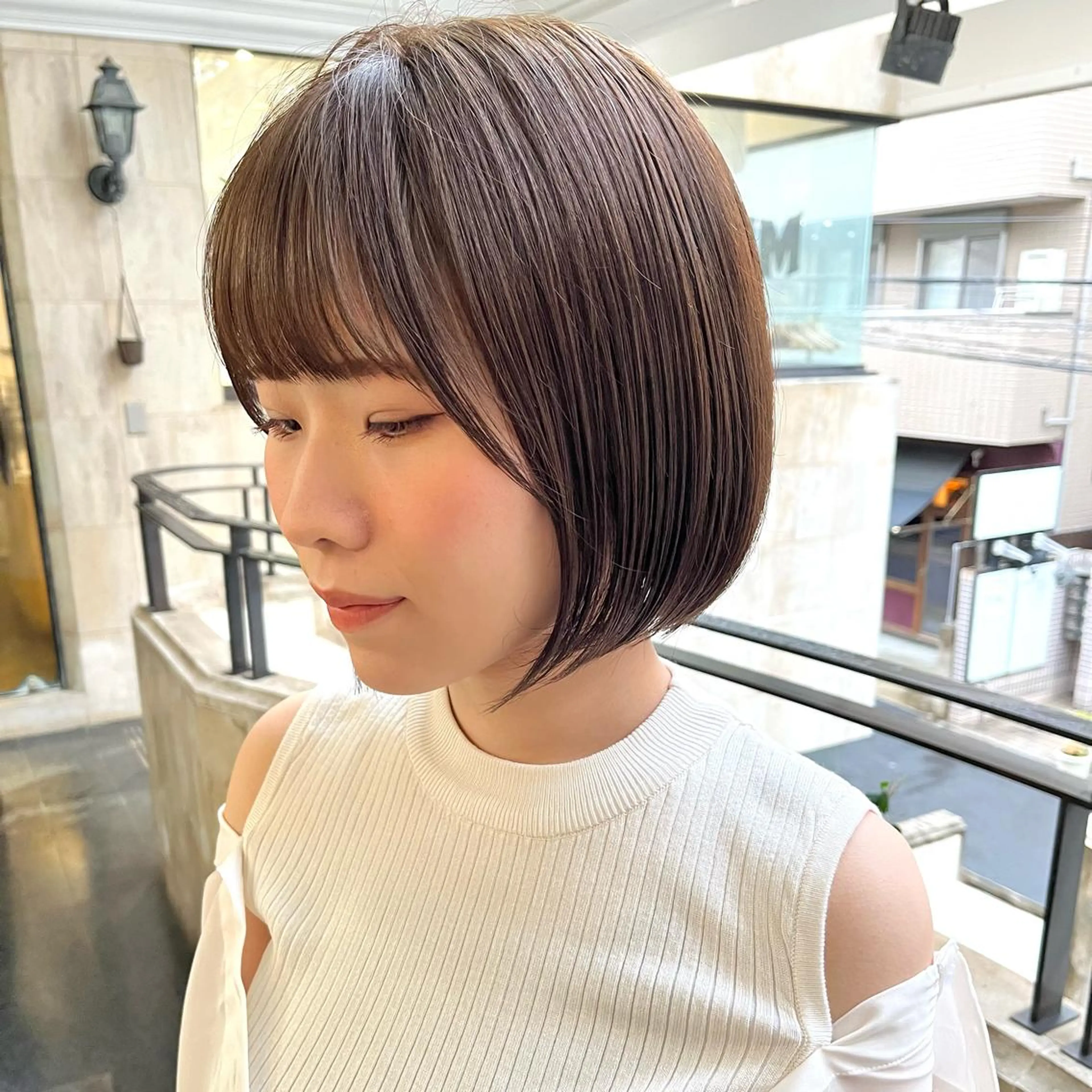 💫ピンピンにならないっ💫✨お顔周りカット×ナチュラル前髪ストレート×極潤7stepトリートメント×ヘッドマッサージ✨の写真