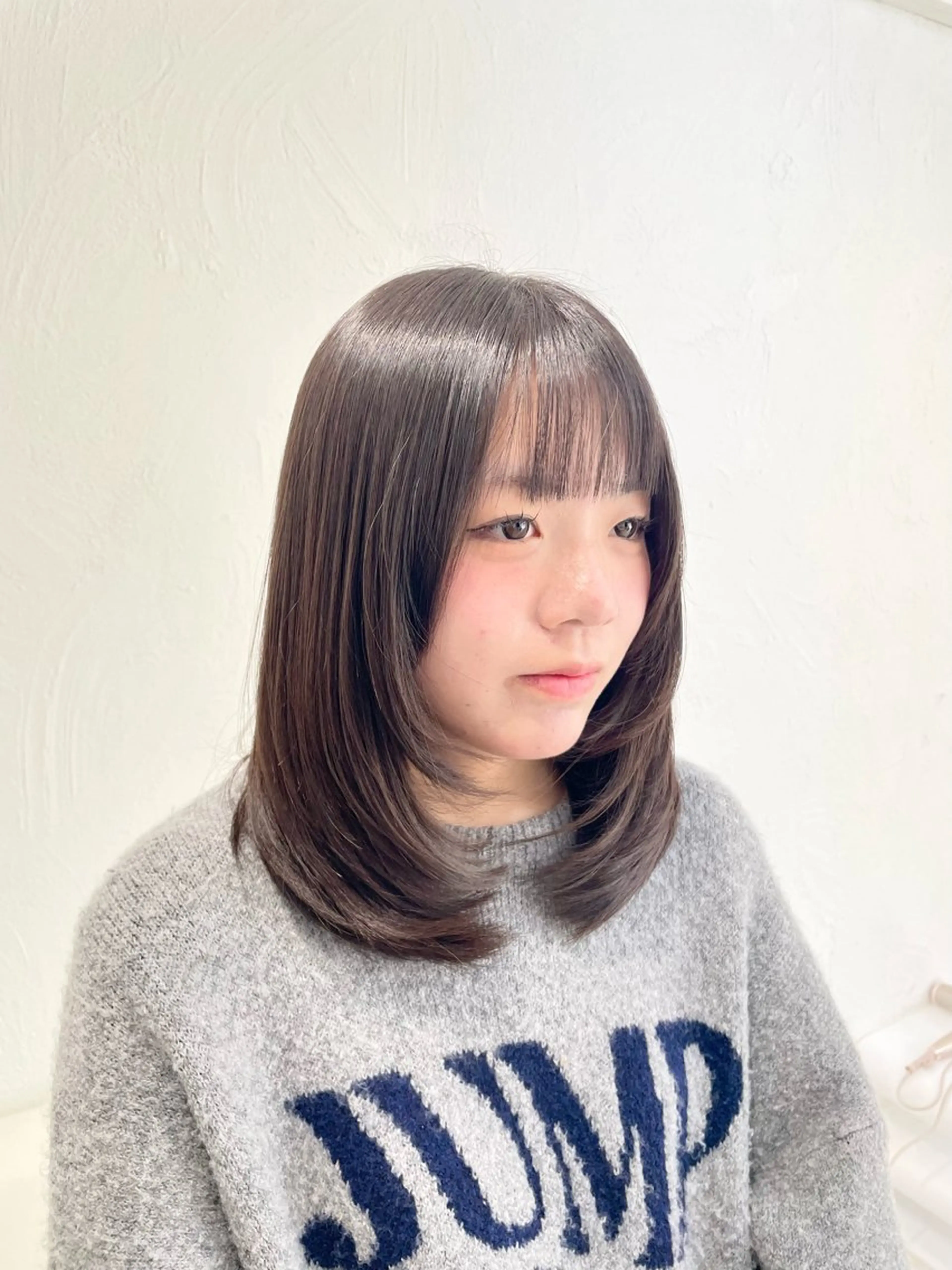 セミロング レイヤーカット カット トリートメント scene中性ストレート/縮毛矯正【シーン】所属・ジョー/ 縮毛矯正の専門家のヘアスタイル