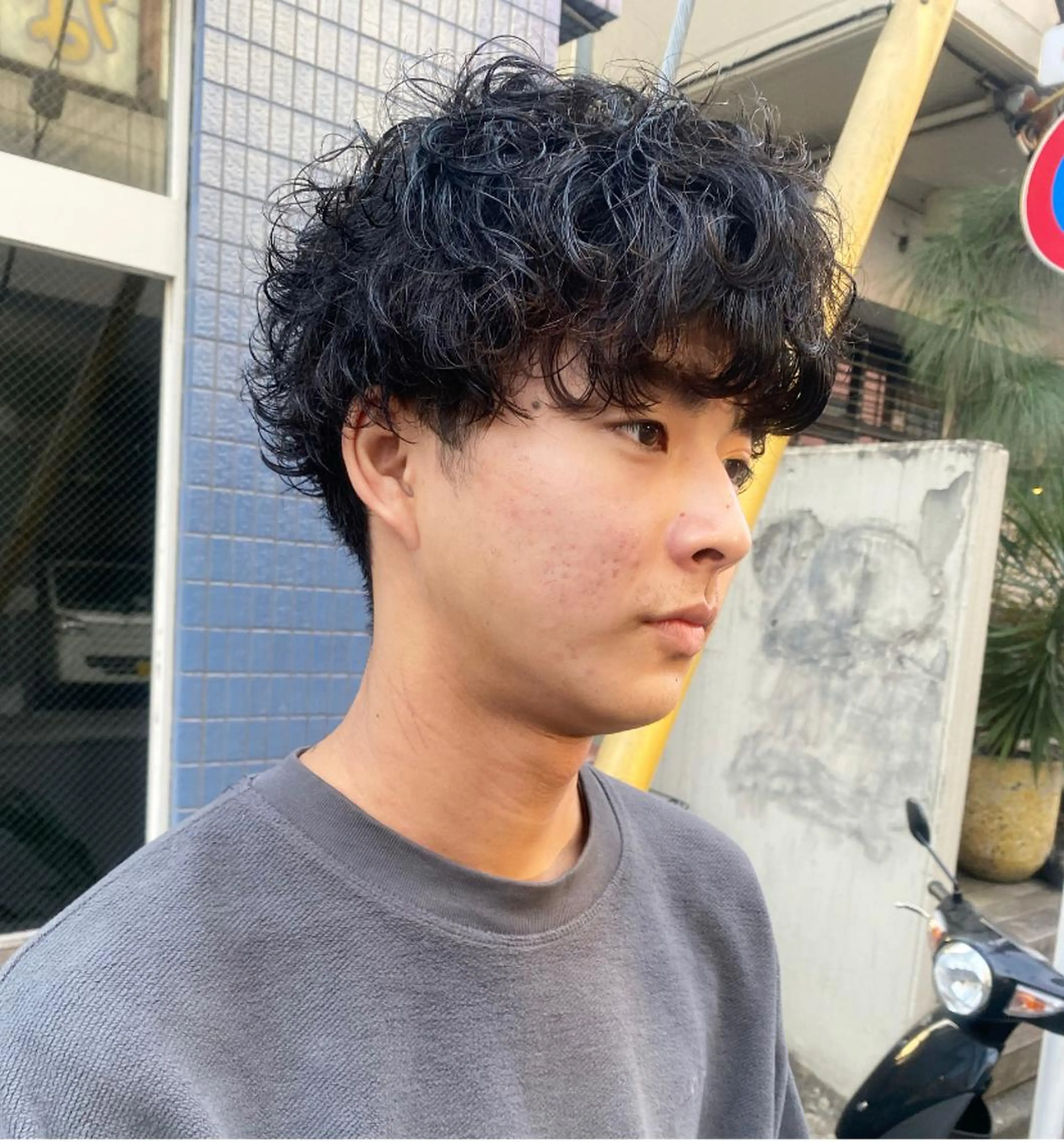 ミディアム カット パーマ バレイヤージュ職人 🔥代表YU-SHIのヘアスタイル