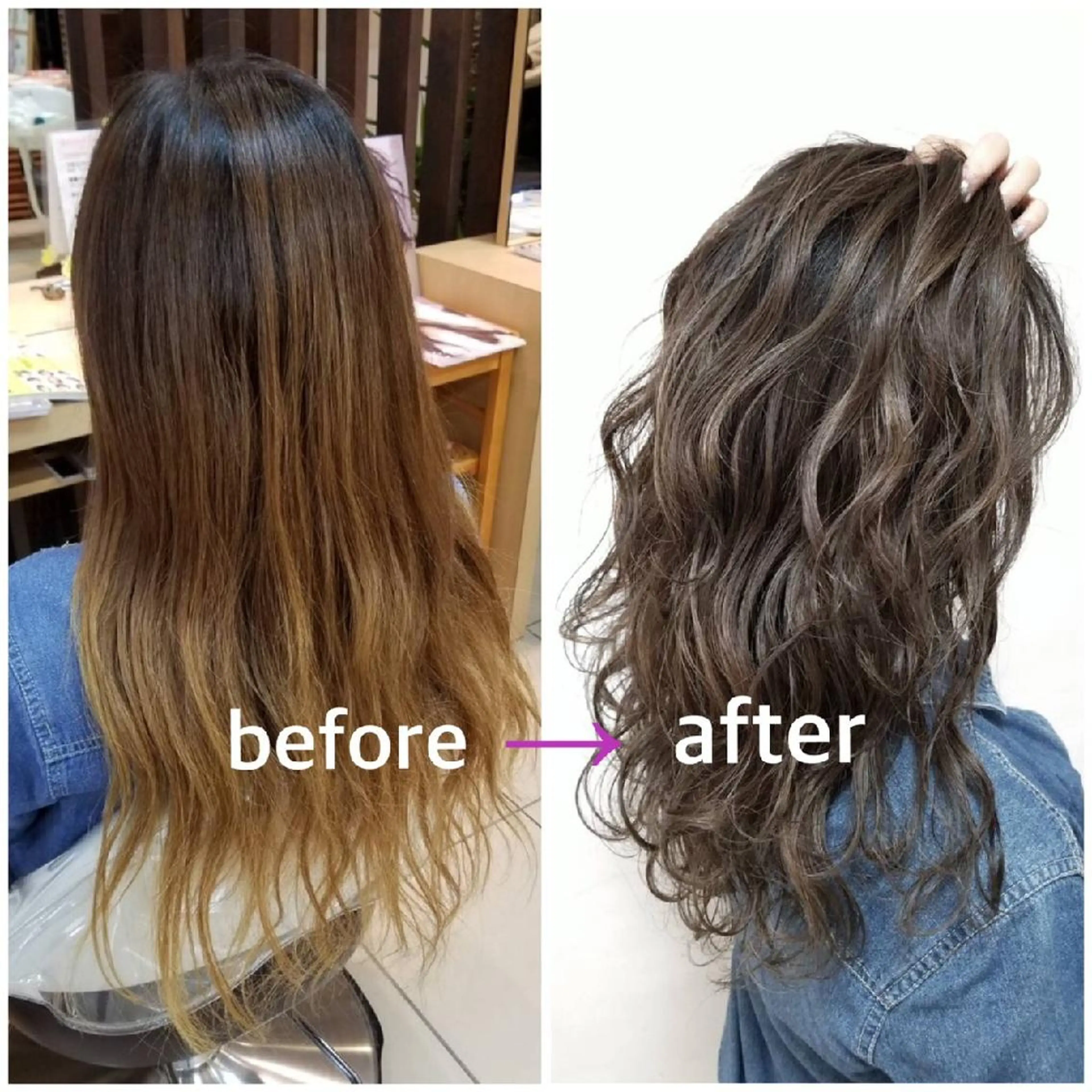 ロング カラー カット ヘアカラー トリートメント 髪質改善特化美容師 小林和哉のヘアスタイル