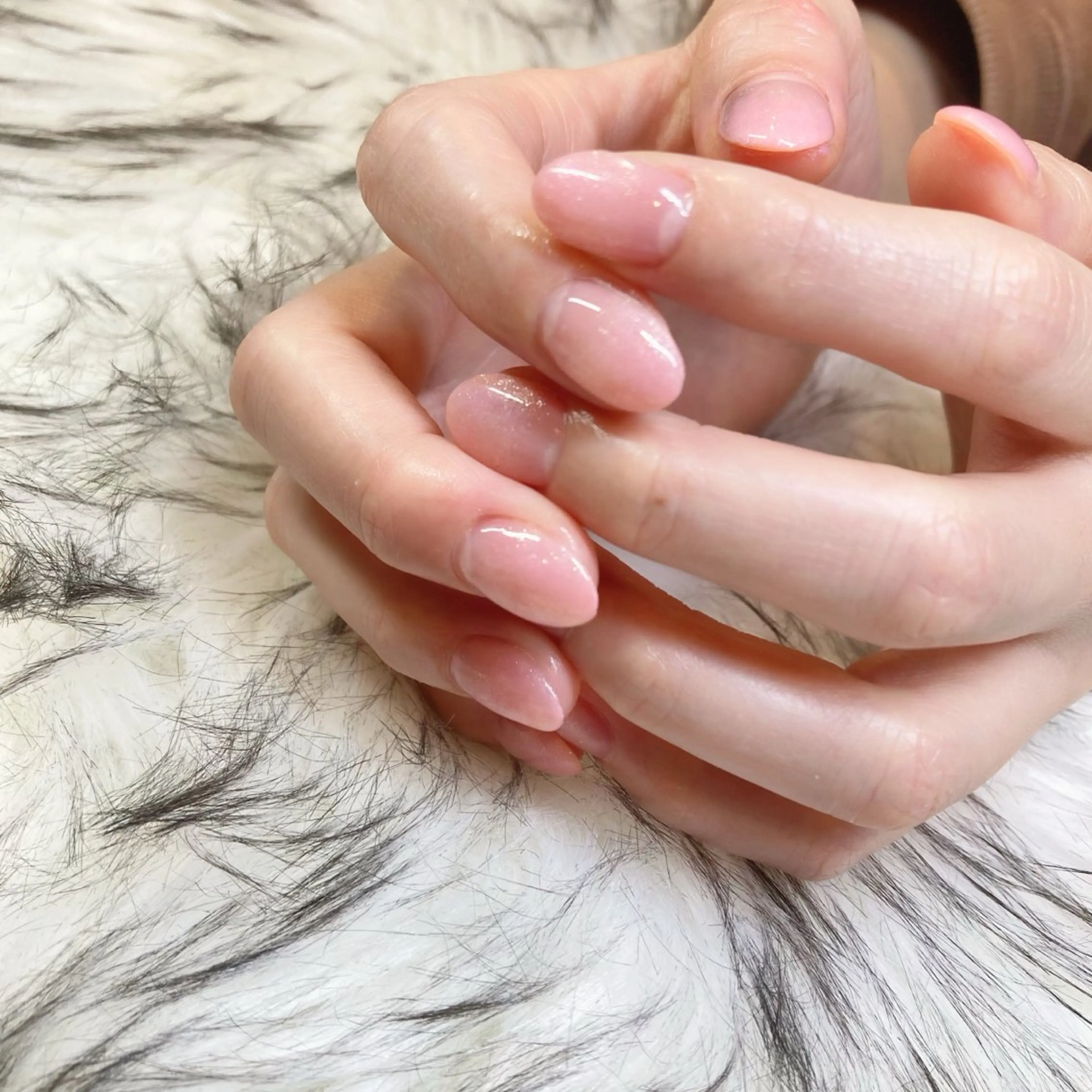 ネイル オフィスネイル ピンク 自爪を傷めない 🌷かなこ🌷のネイルデザイン