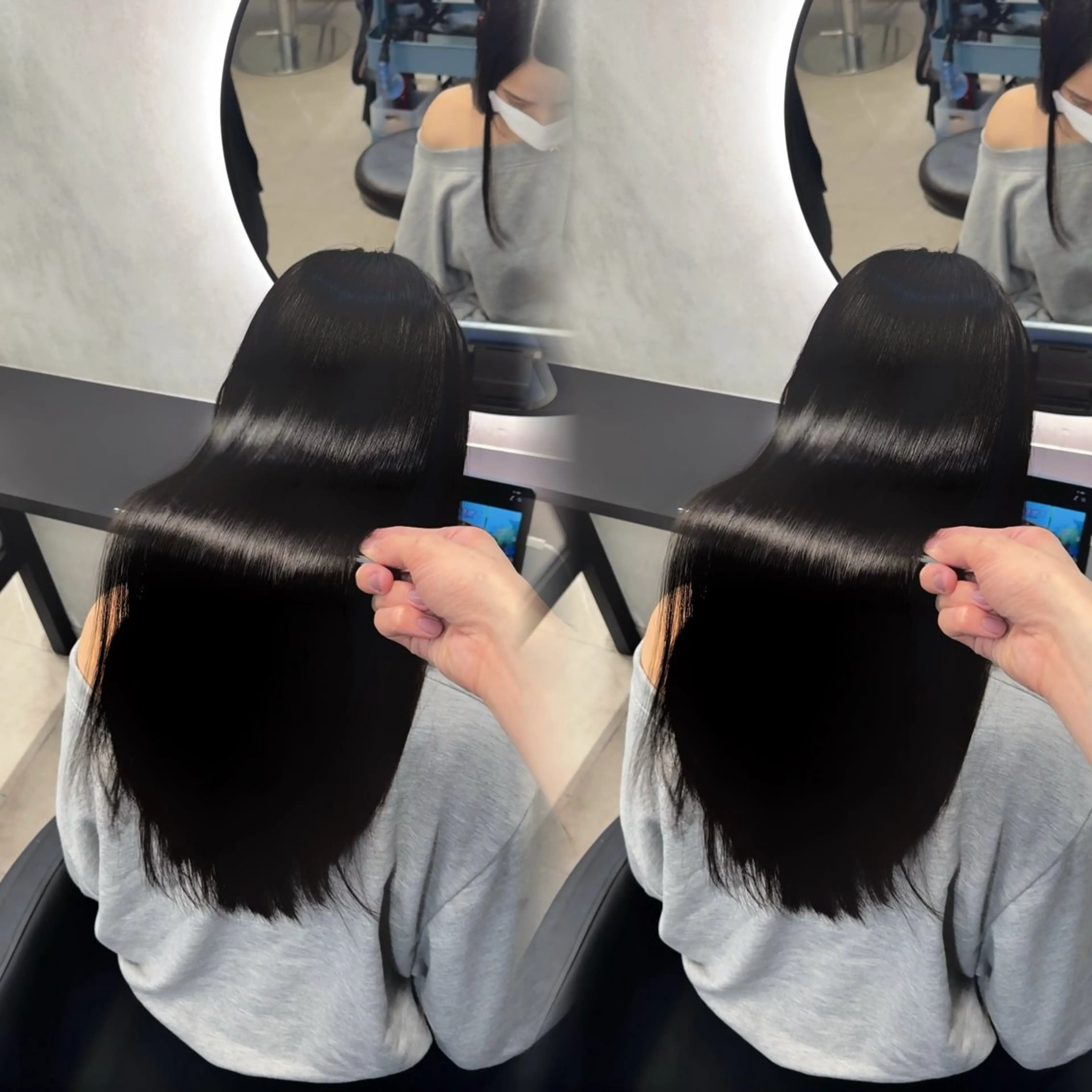 ロング ヘアアレンジ カット 縮毛矯正 トリートメント 新宿 /髪質改善/ 縮毛矯正/ヒュウガのヘアスタイル