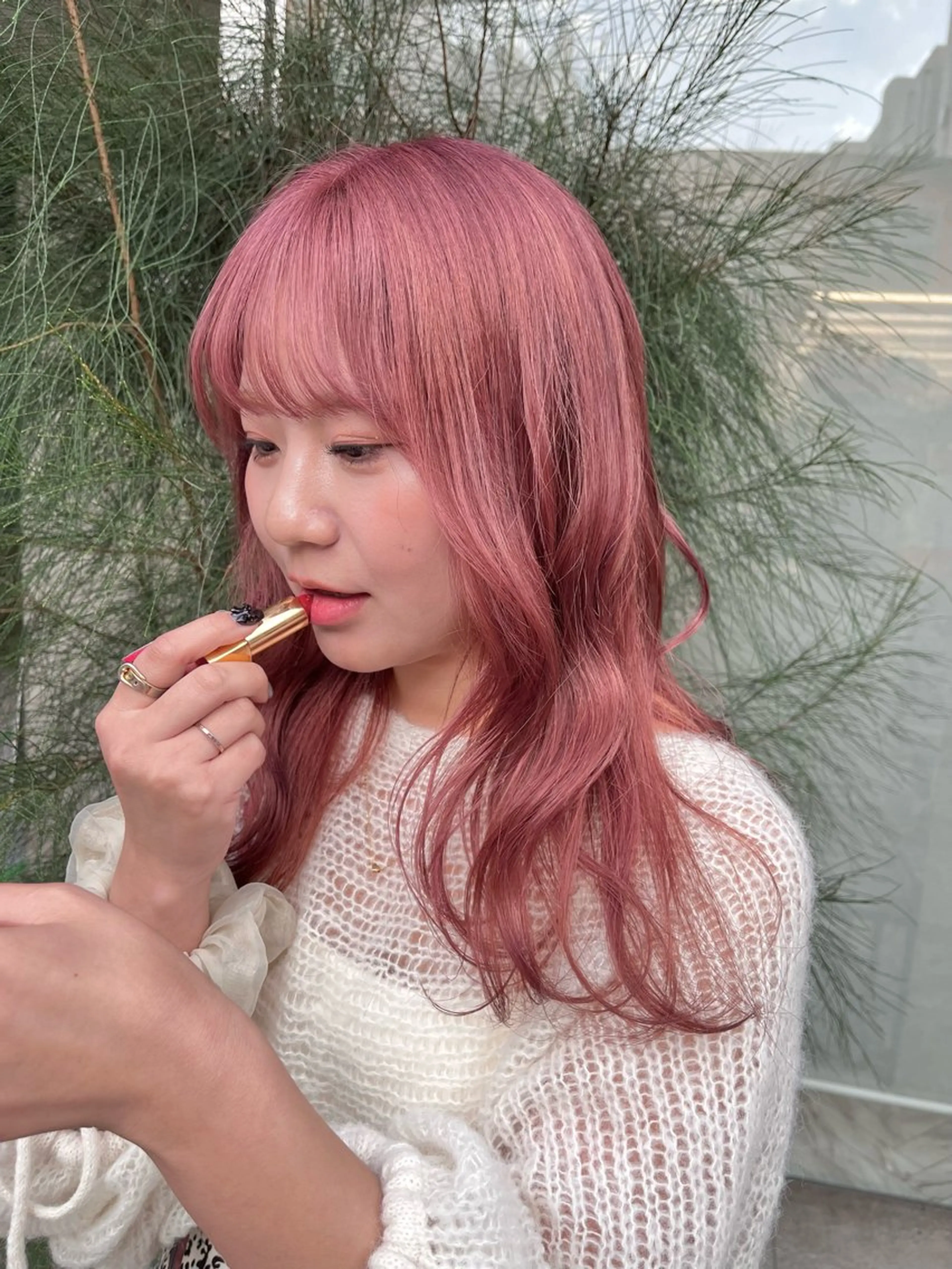 セミロング カラー ベージュカラー ブリーチ ケアブリーチ デザインカラー ハイトーンカラー ヘアカラー mai🤍縮毛酸性ス トレート/アイリストのヘアスタイル