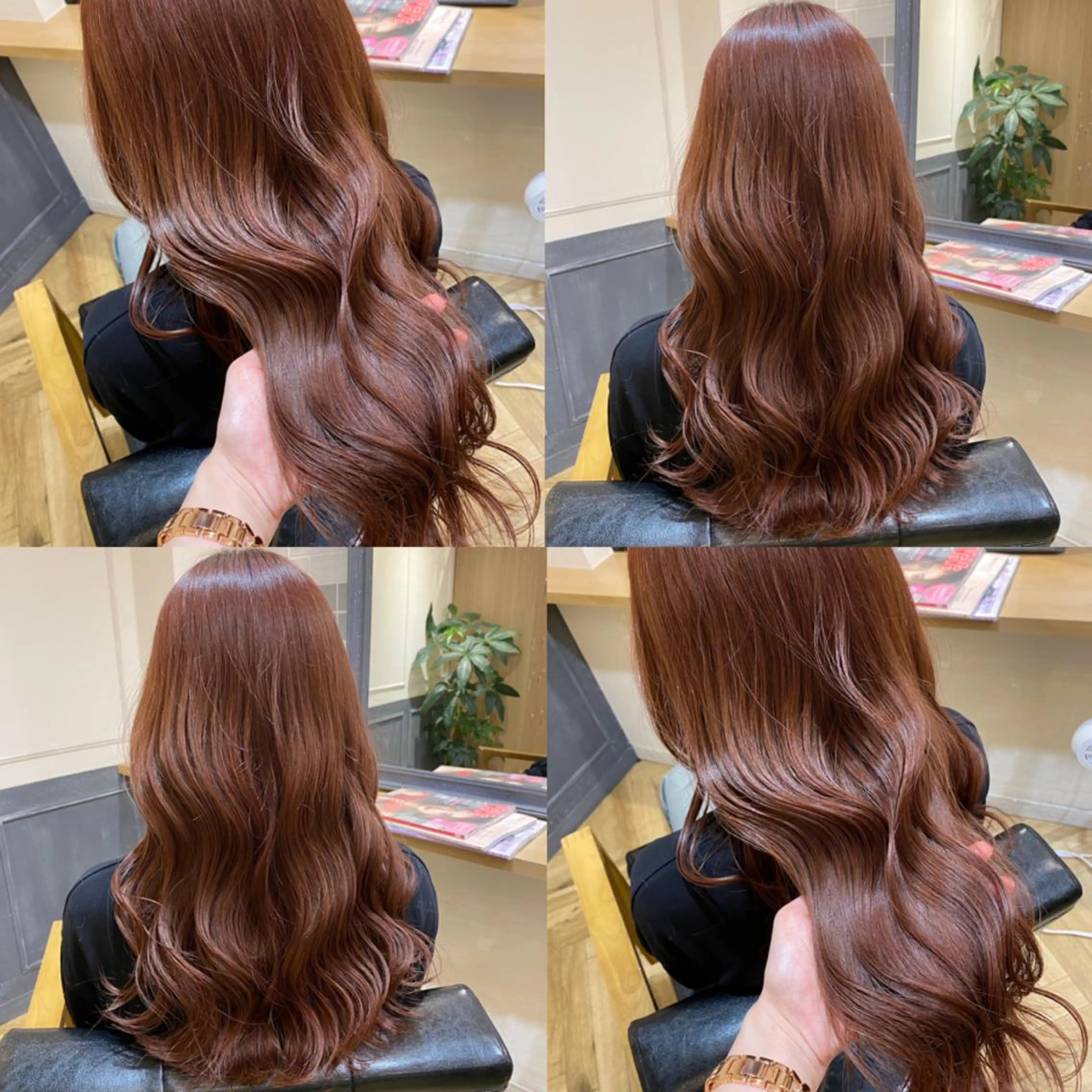 ロング カラー ピンクカラー 艶カラー/韓国顔周り 🎀mamiのヘアスタイル